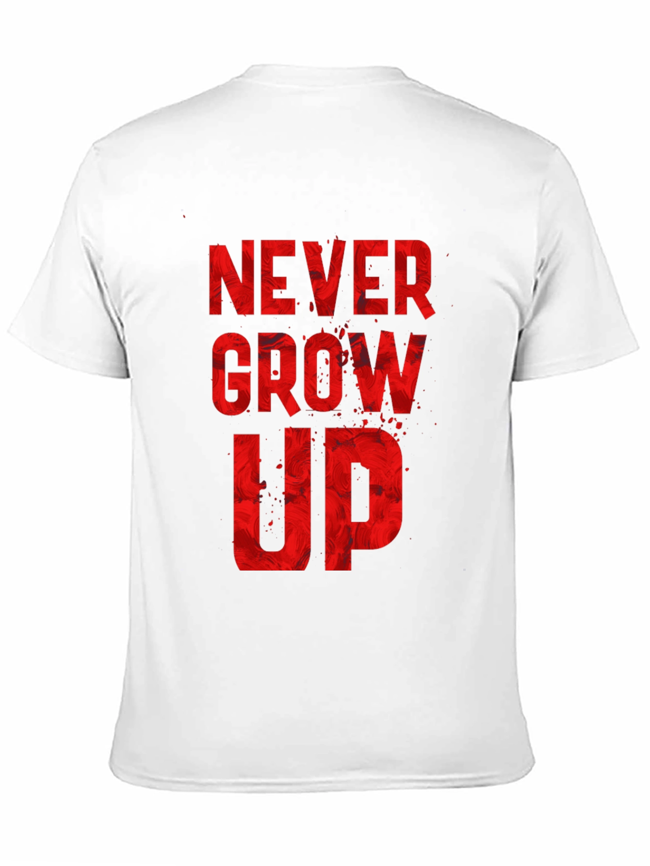 Never Grow Up Graphic Tee - Black Casual T-Shirt