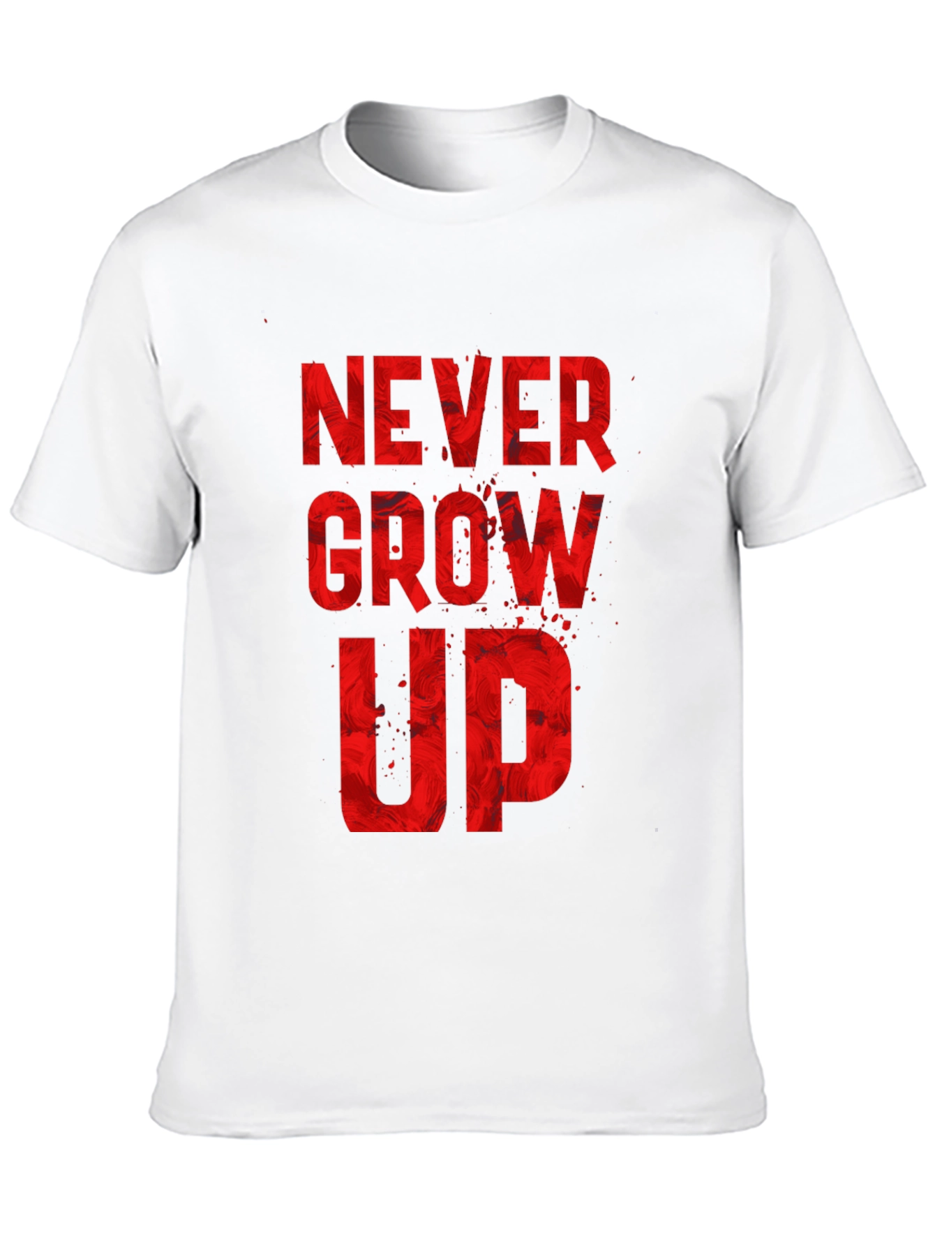 Never Grow Up Graphic Tee - Black Casual T-Shirt