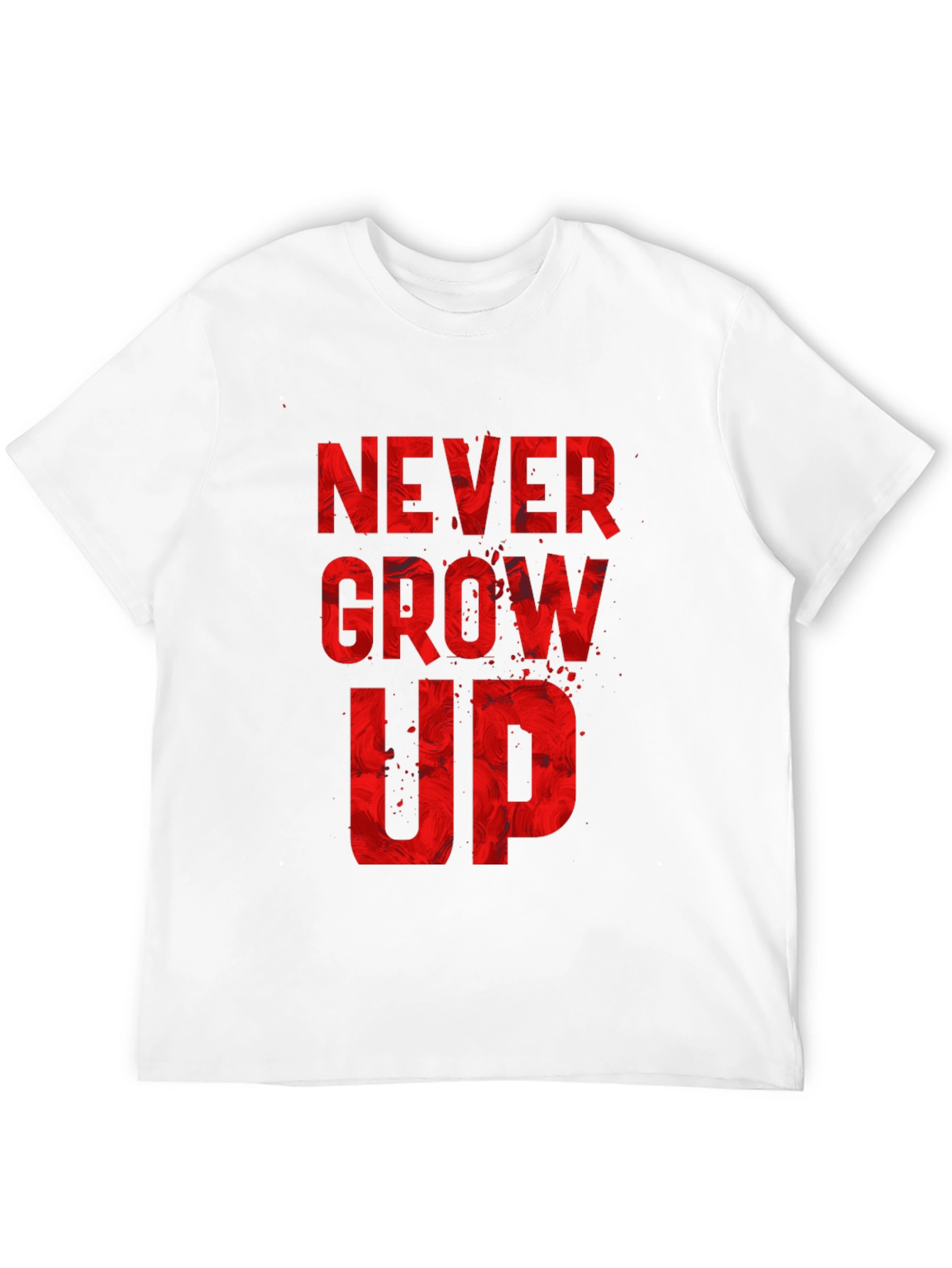 Never Grow Up Graphic Tee - Black Casual T-Shirt