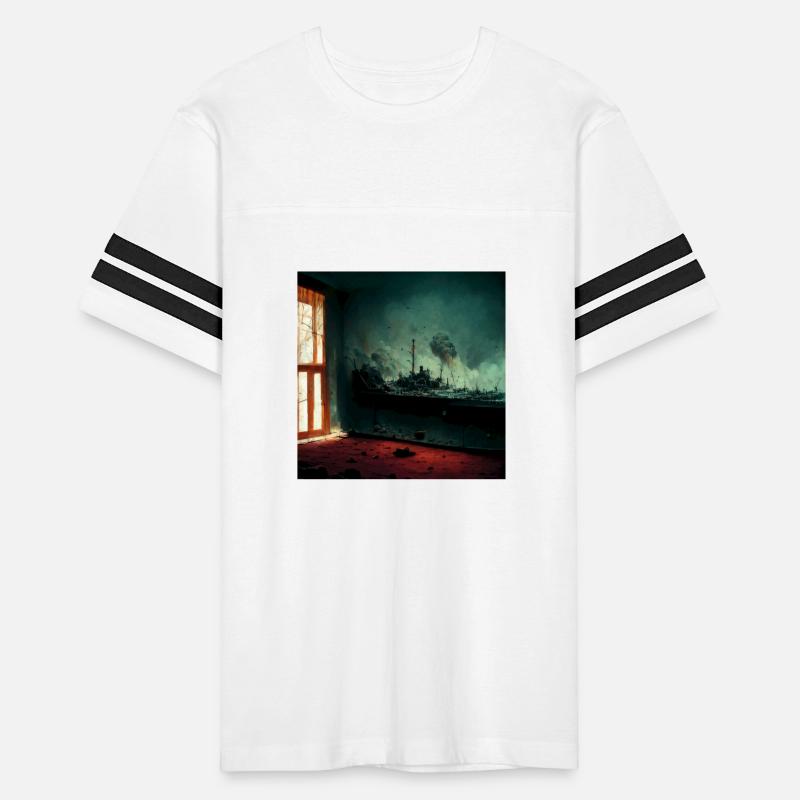 War - City bombed, view from balcony