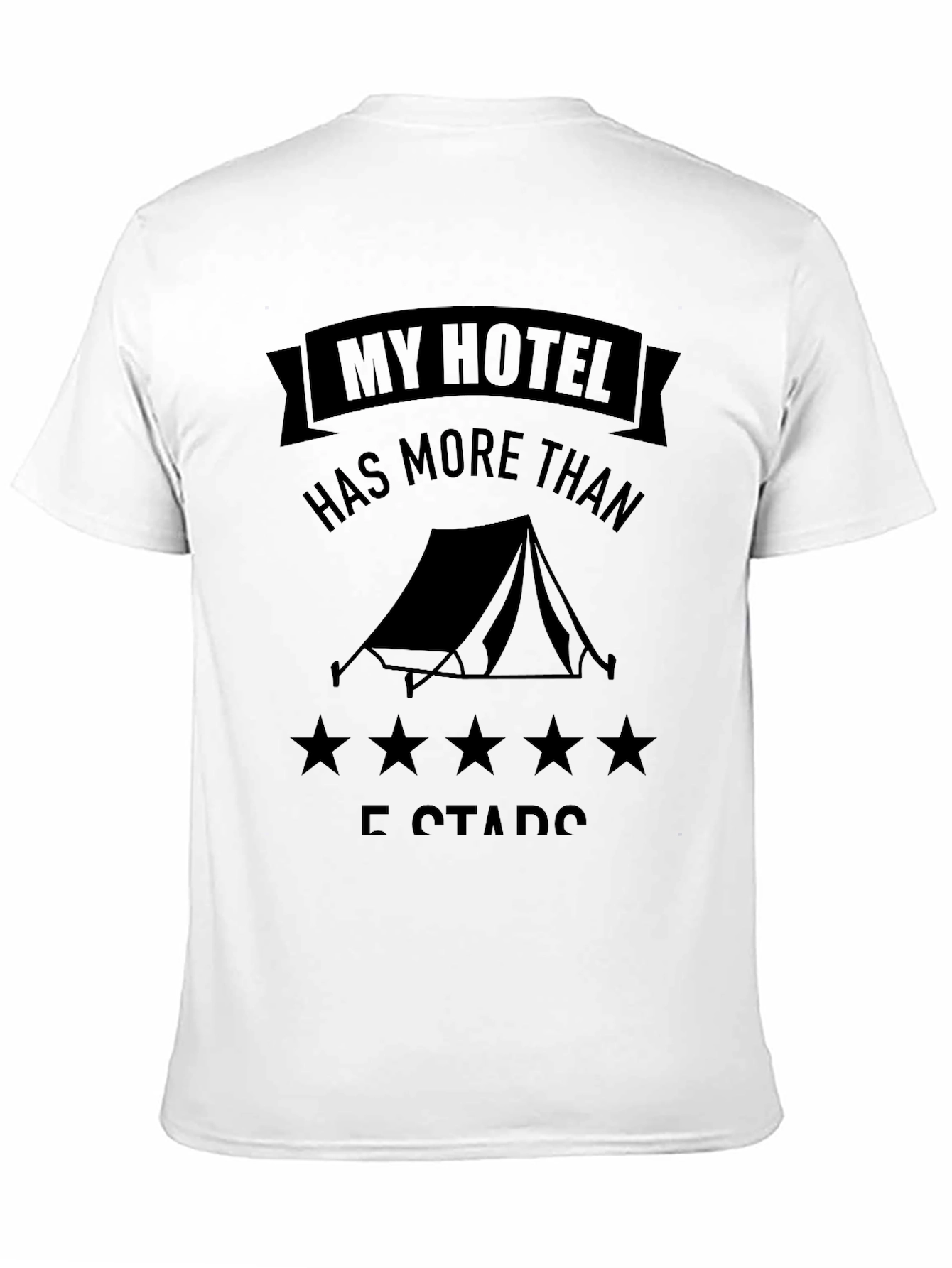Five Star Hotel Camping T-Shirt - Black