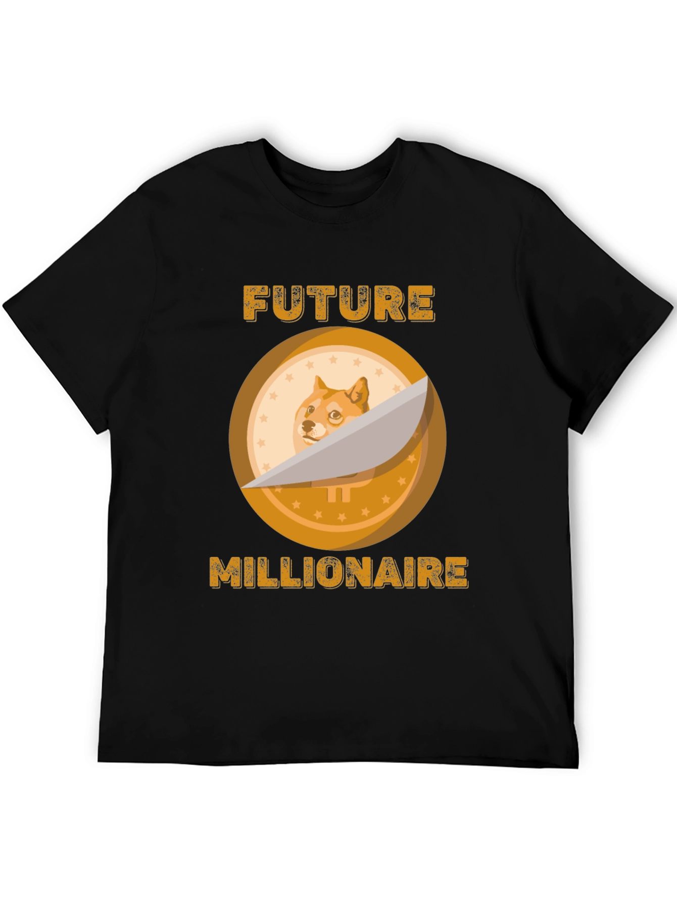 Doge Future Millionaire Graphic Tee - Black Cotton