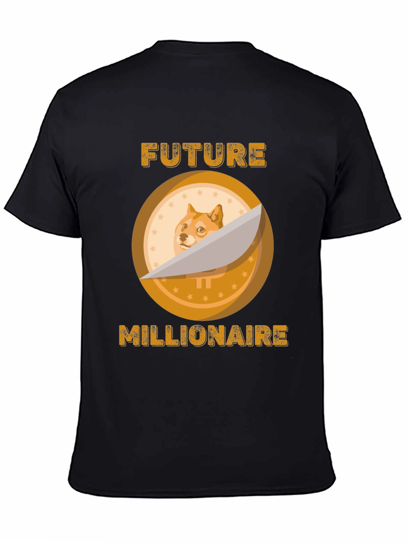 Doge Future Millionaire Graphic Tee - Black Cotton