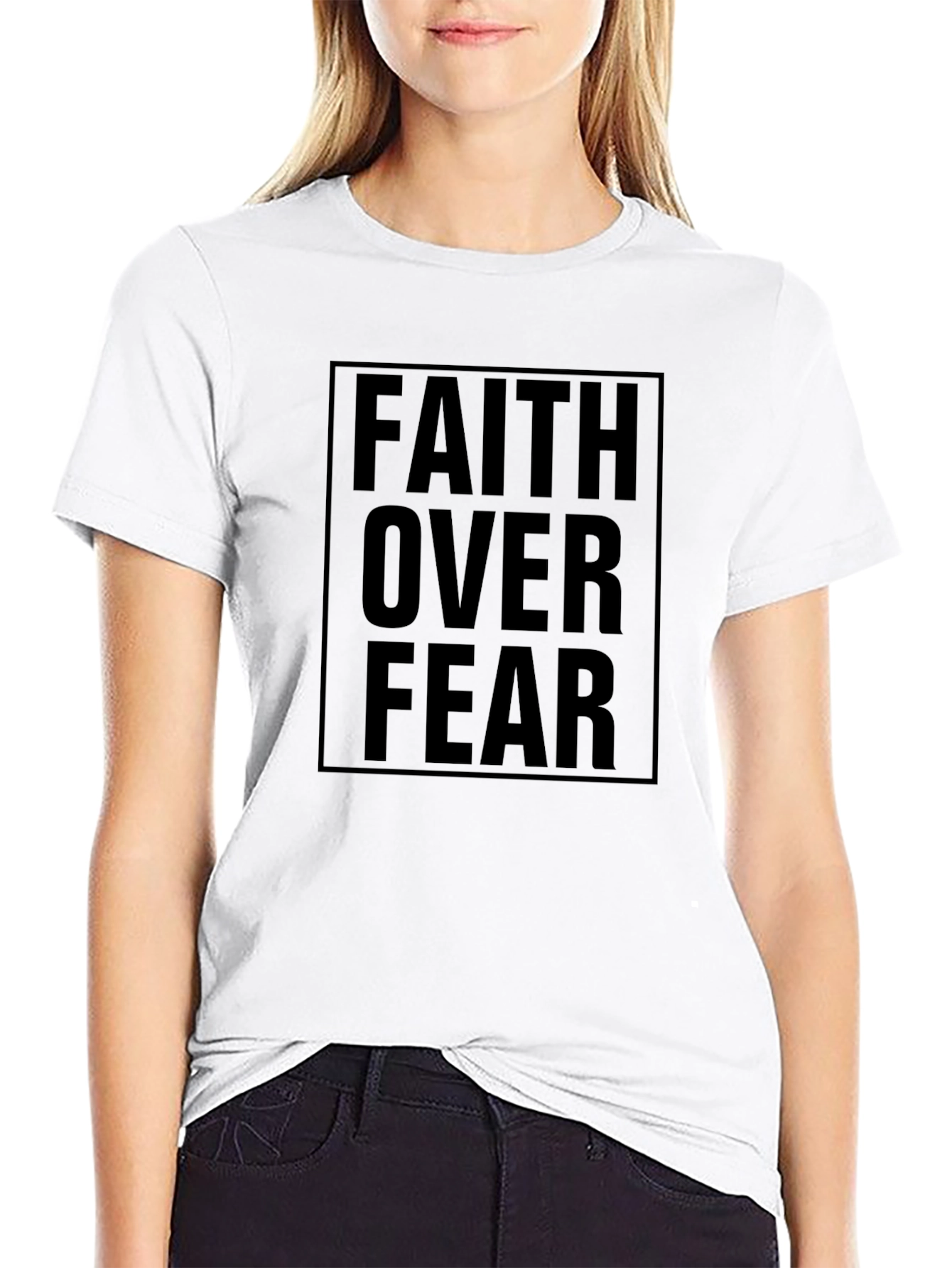 Faith Over Fear Graphic Tee - Inspiring Christian Apparel