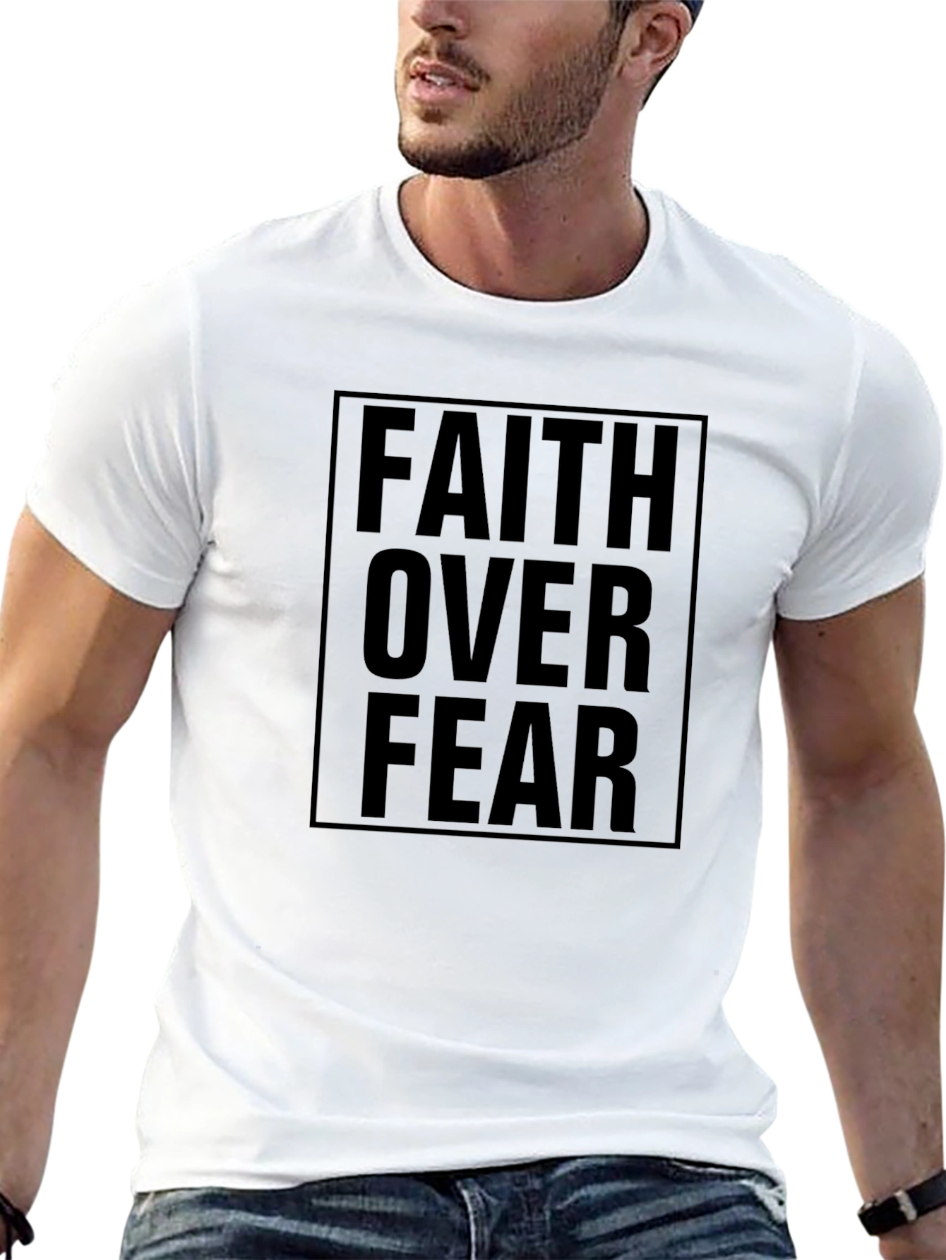 Faith Over Fear Graphic Tee - Inspiring Christian Apparel