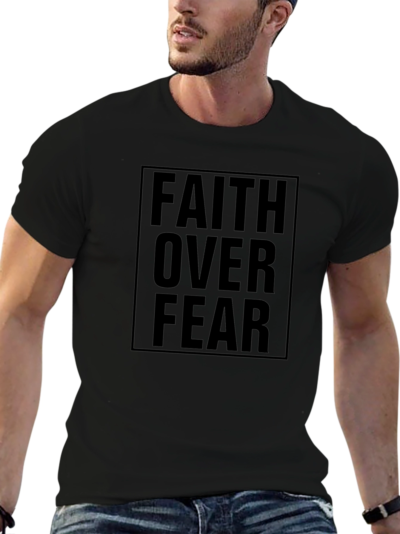 Faith Over Fear Graphic Tee - Inspiring Christian Apparel
