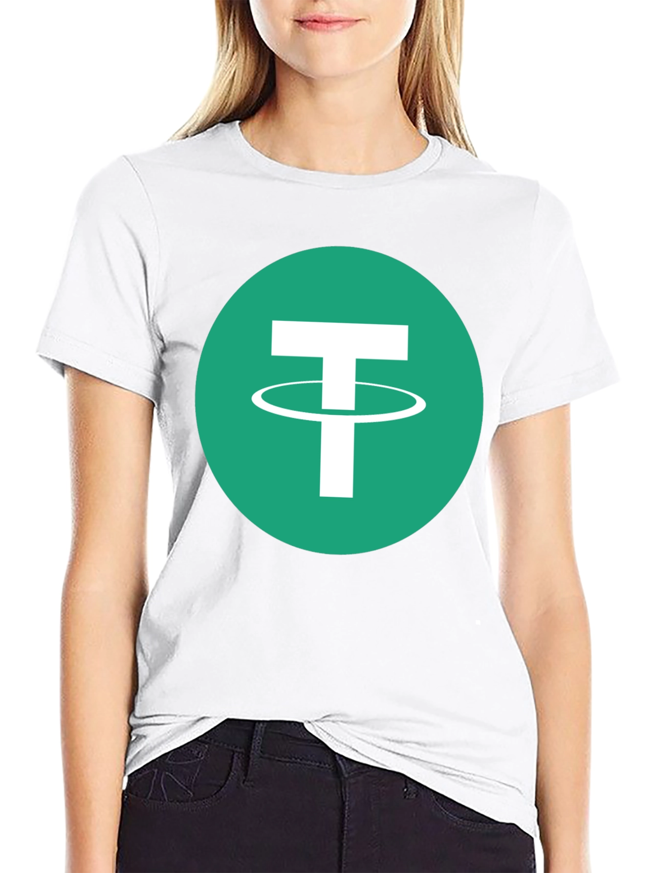 Tether Crypto T-Shirt - Black Tee with USDT Logo