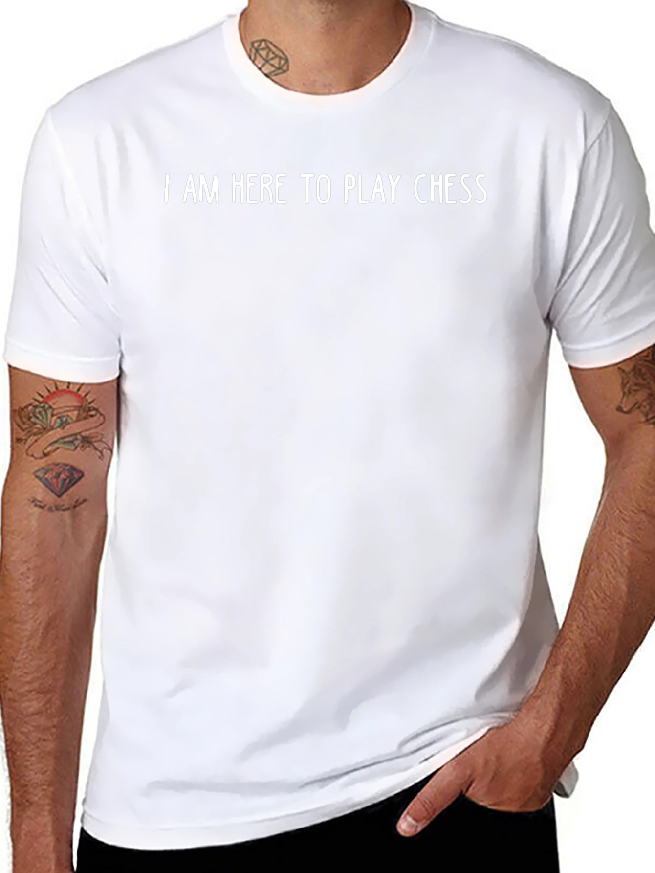 I Am Here to Play Chess - Novelty T-Shirt