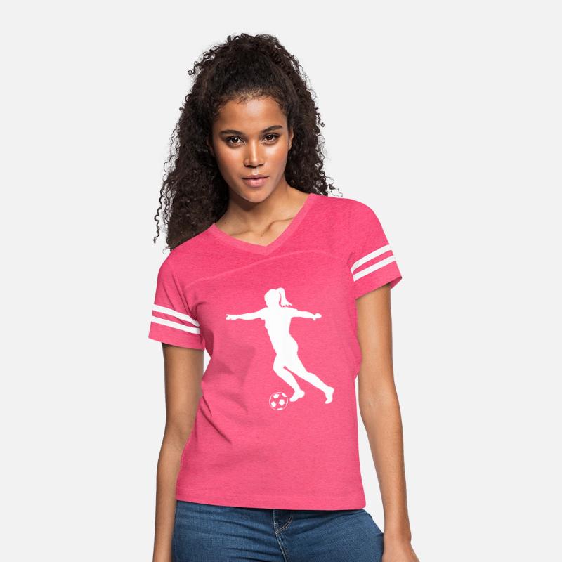 Woman playing soccer