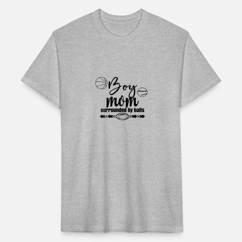 Womens Boy Mom Surrounded By Balls Funny Trendy Fa
