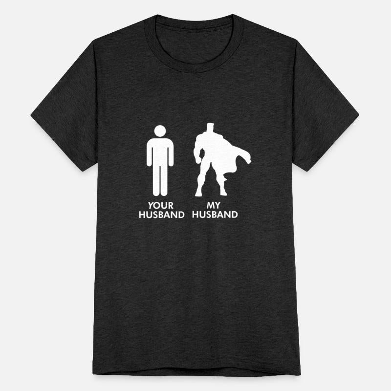 Womens Your Husband vs My Husband Superhero Wife