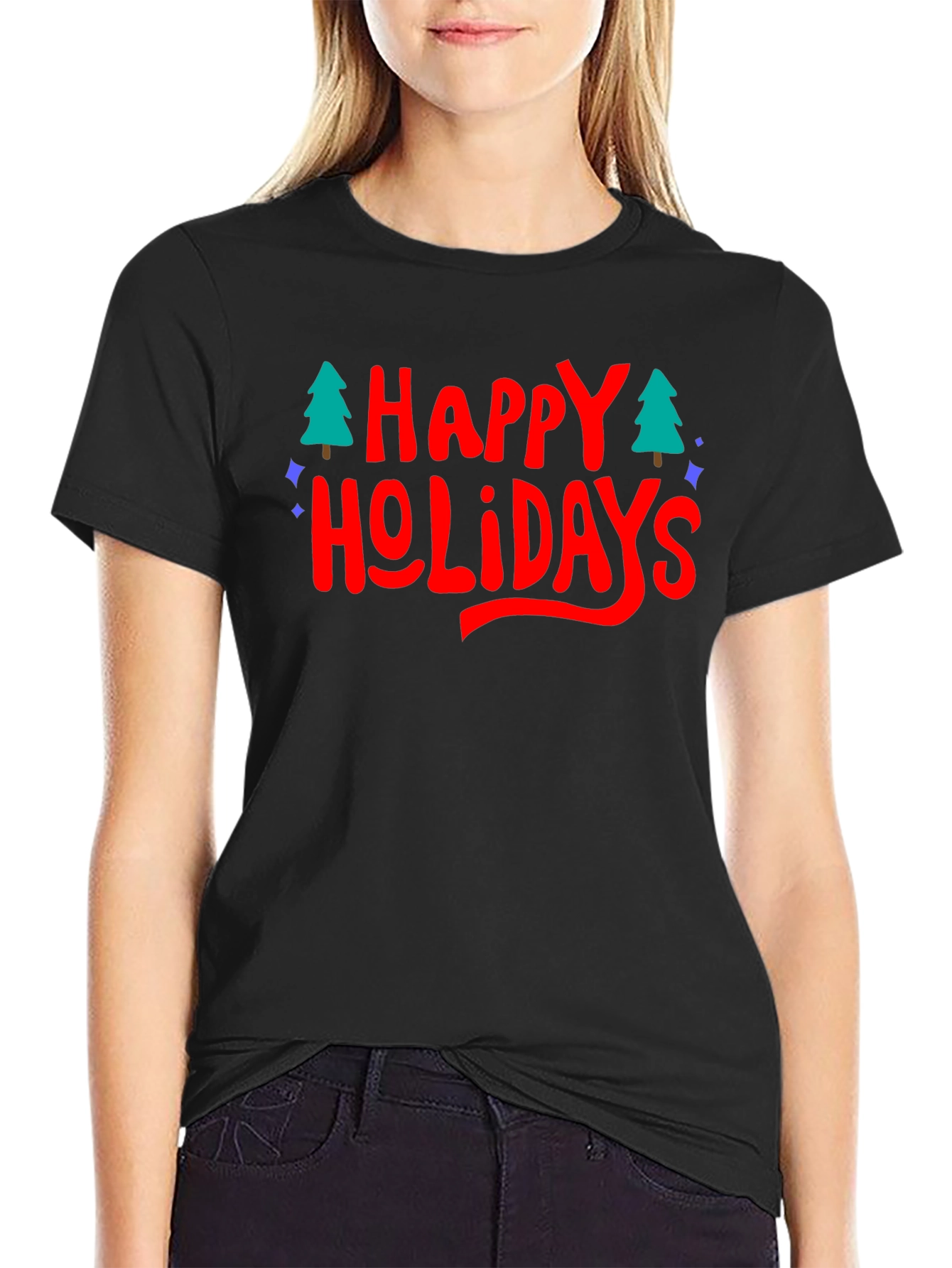 Festive Happy Holidays Graphic T-Shirt
