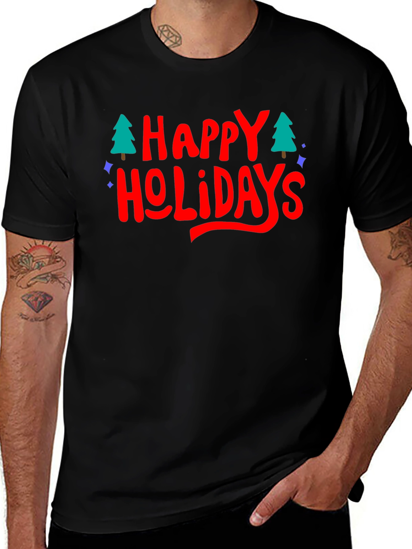 Festive Happy Holidays Graphic T-Shirt