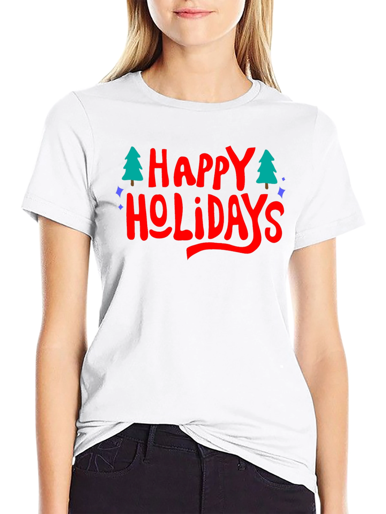 Festive Happy Holidays Graphic T-Shirt