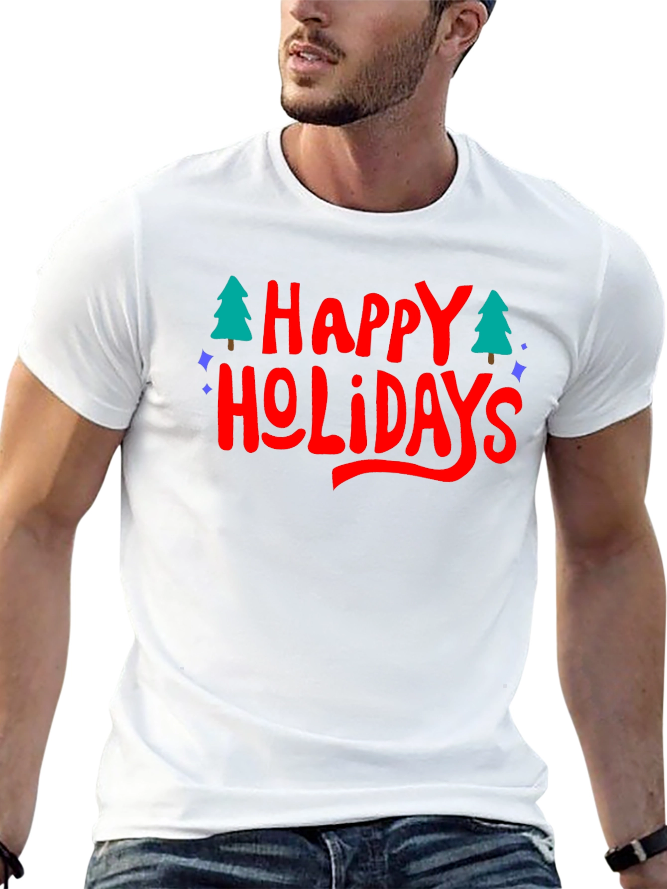 Festive Happy Holidays Graphic T-Shirt
