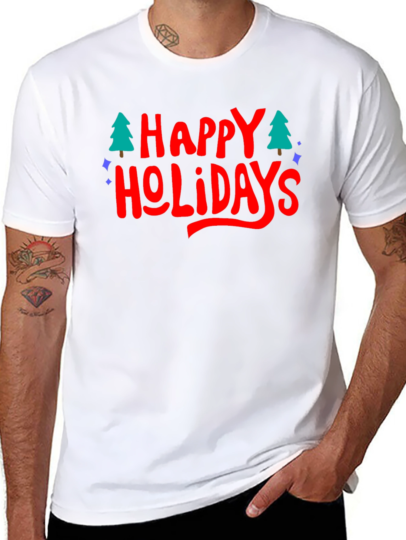 Festive Happy Holidays Graphic T-Shirt