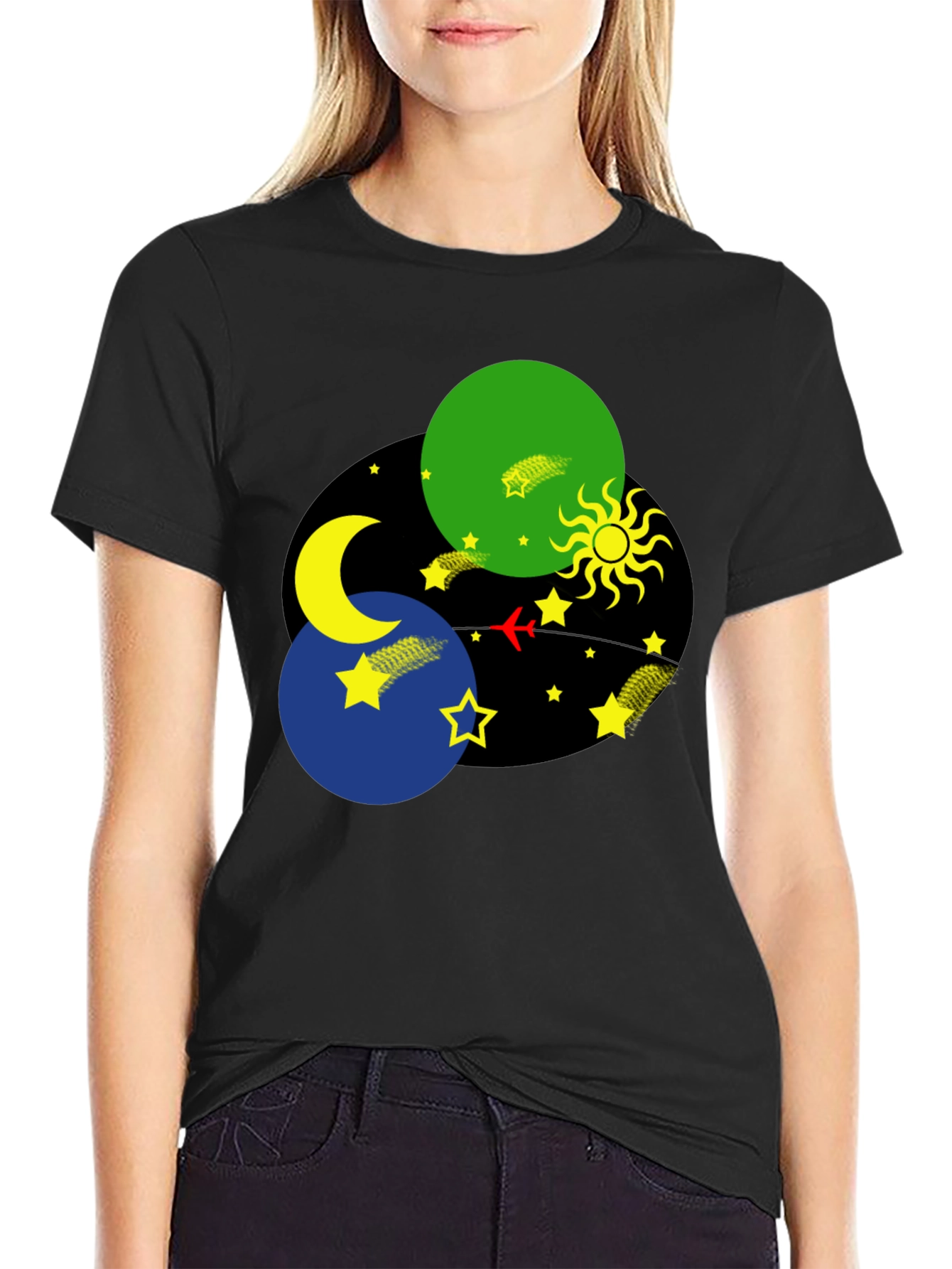 Celestial Dreams Black T-Shirt