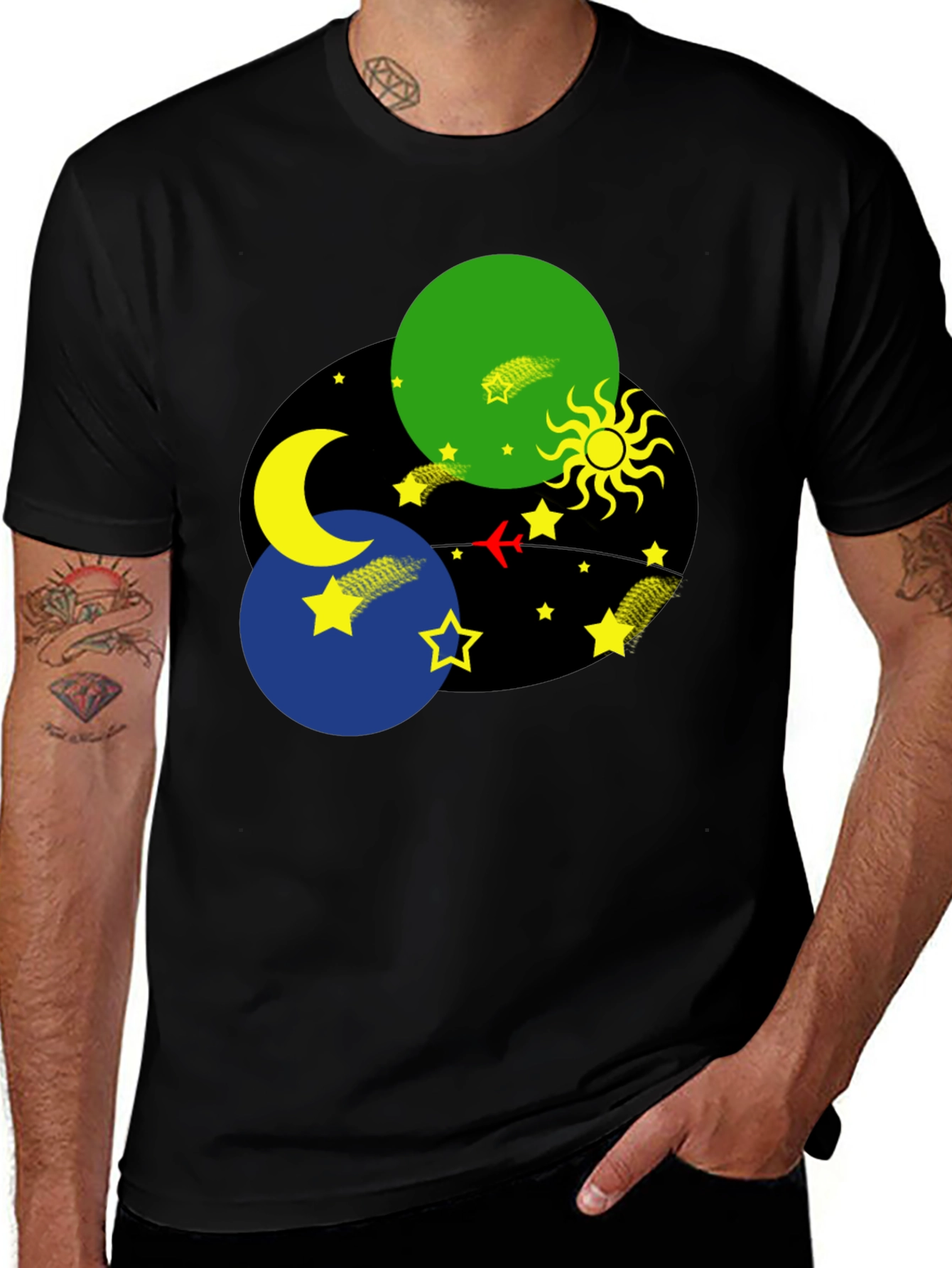 Celestial Dreams Black T-Shirt