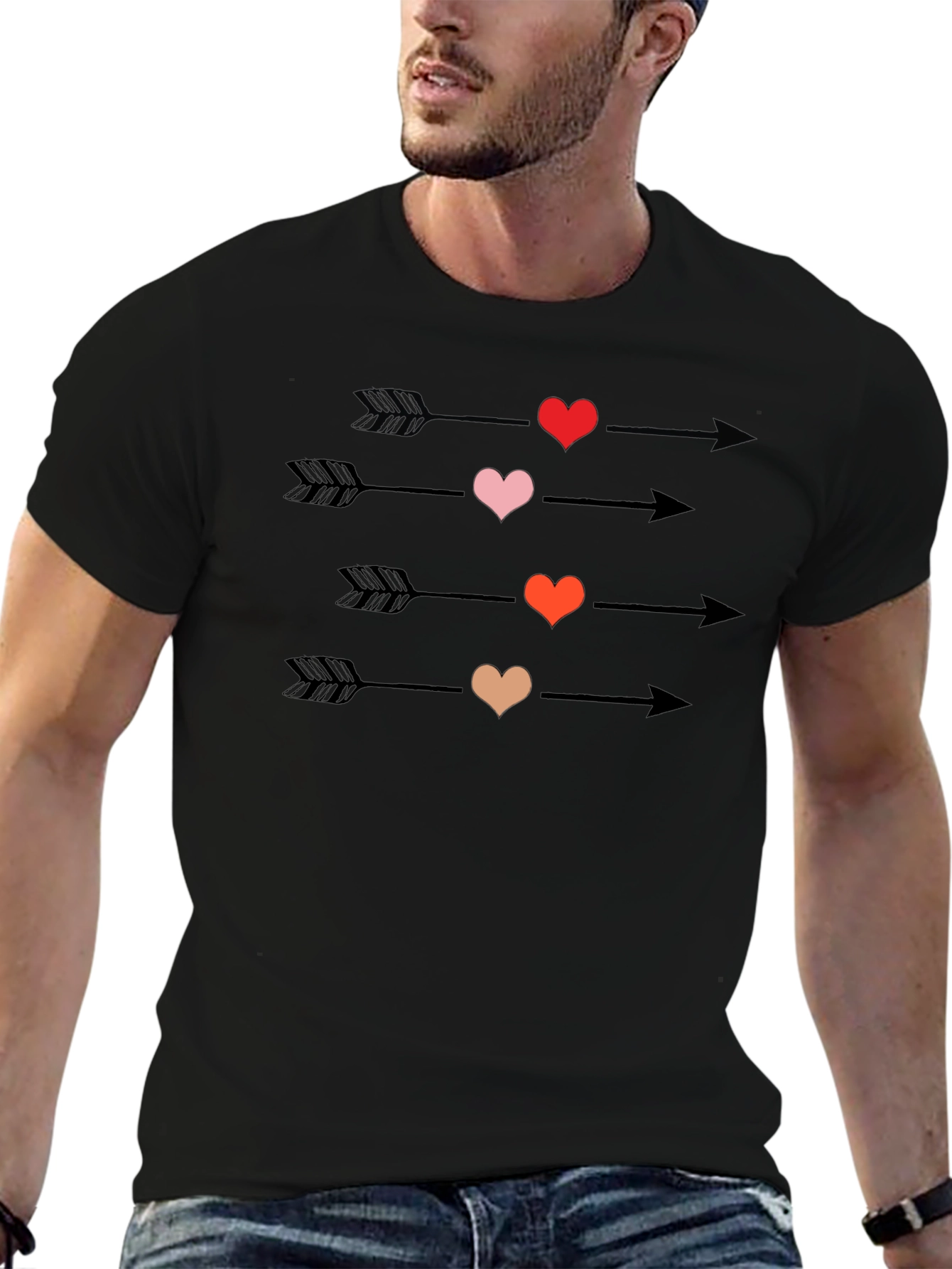 Heart Arrow T-Shirt - Romantic Graphic Tee