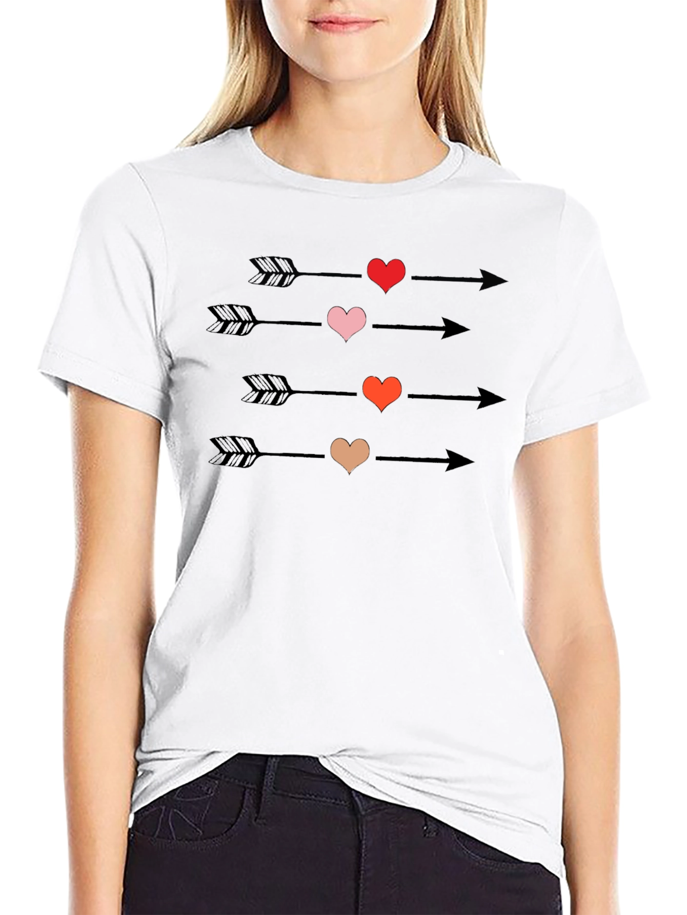 Heart Arrow T-Shirt - Romantic Graphic Tee