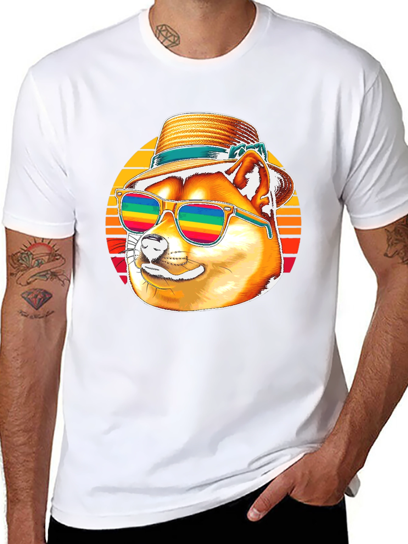Cool Doge T-Shirt - Retro Summer Vibes!