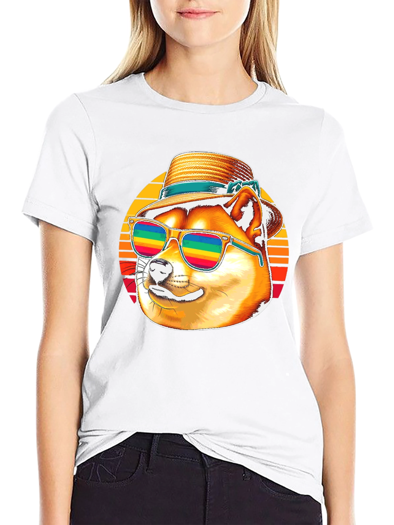 Cool Doge T-Shirt - Retro Summer Vibes!