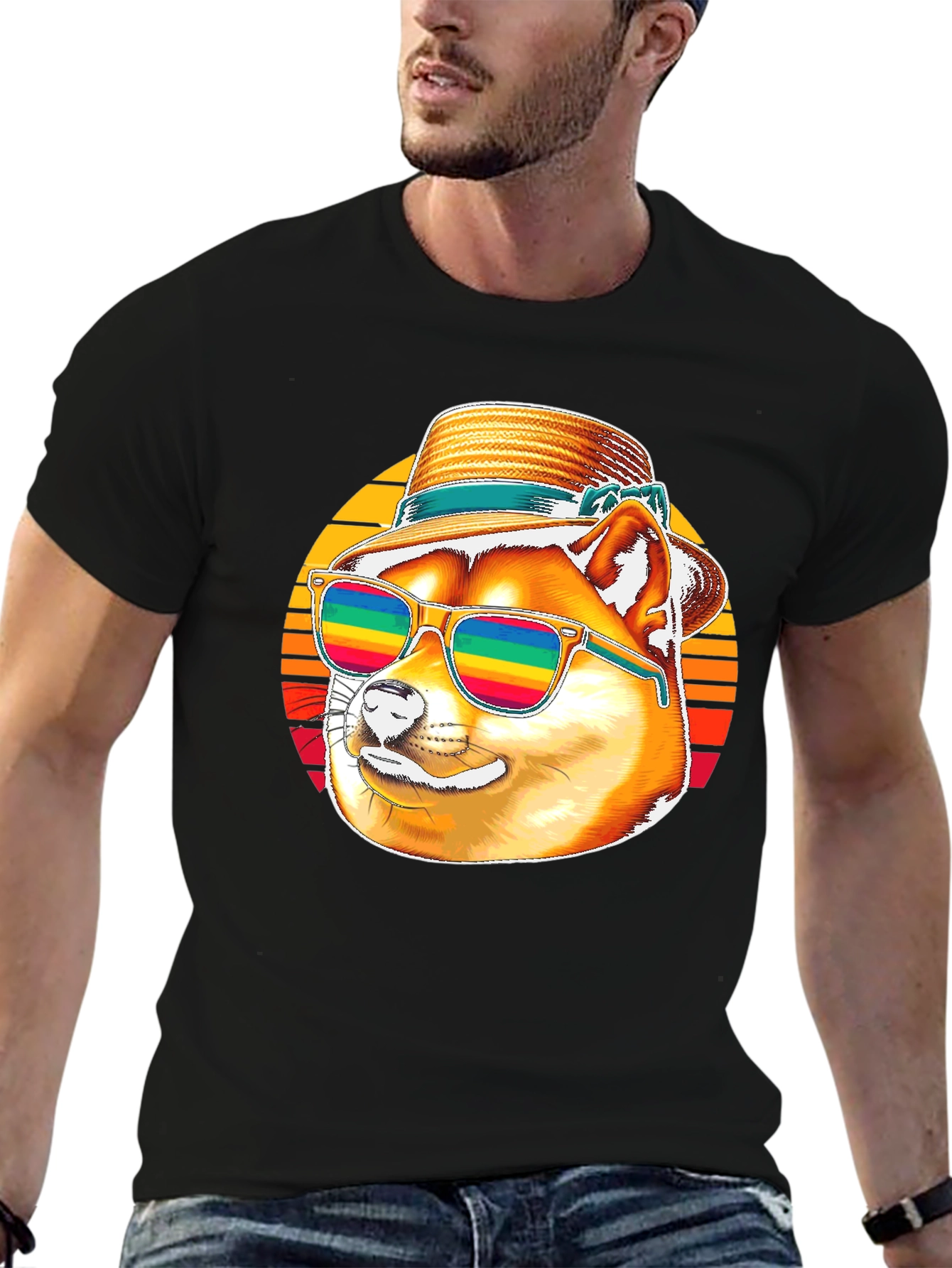 Cool Doge T-Shirt - Retro Summer Vibes!