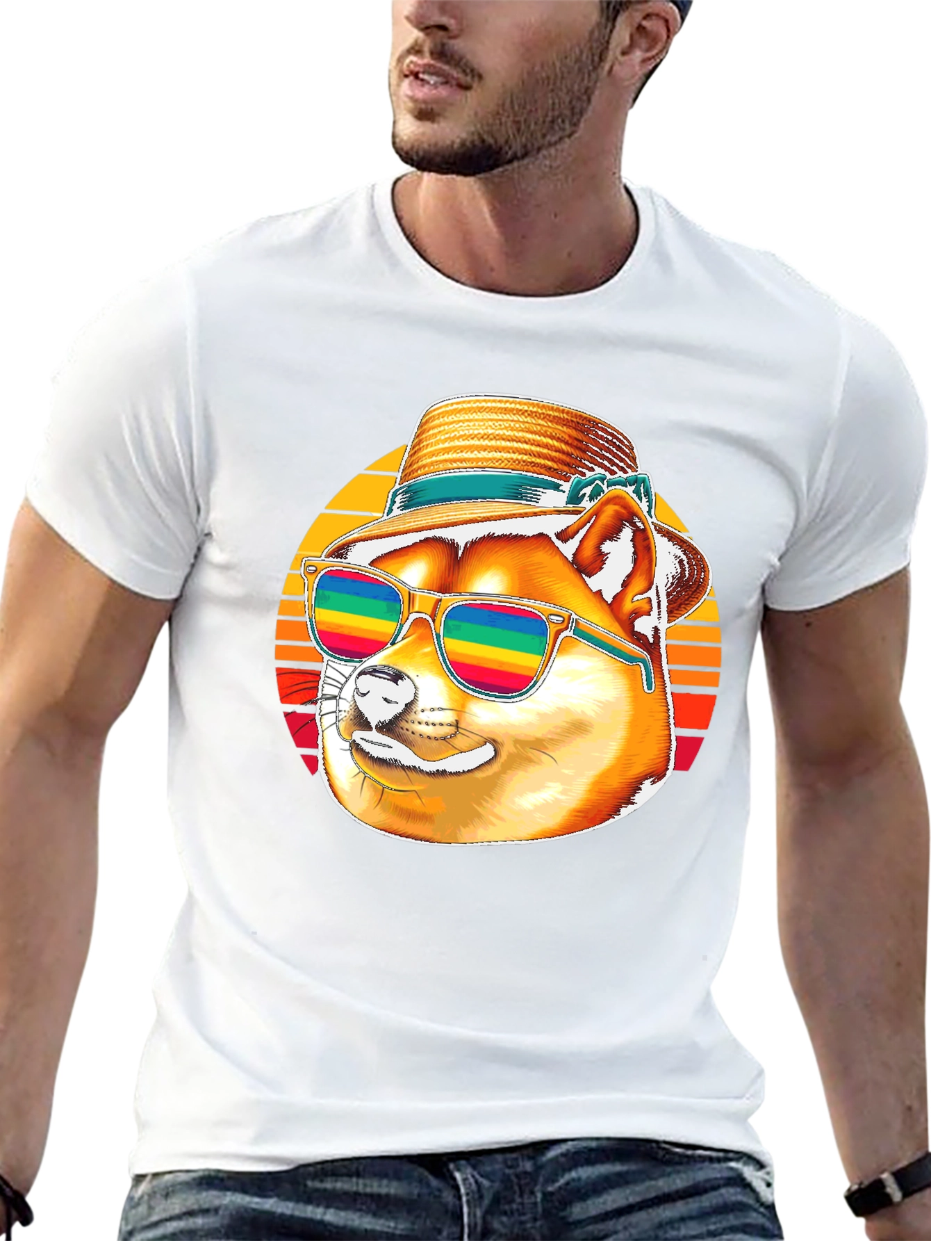 Cool Doge T-Shirt - Retro Summer Vibes!