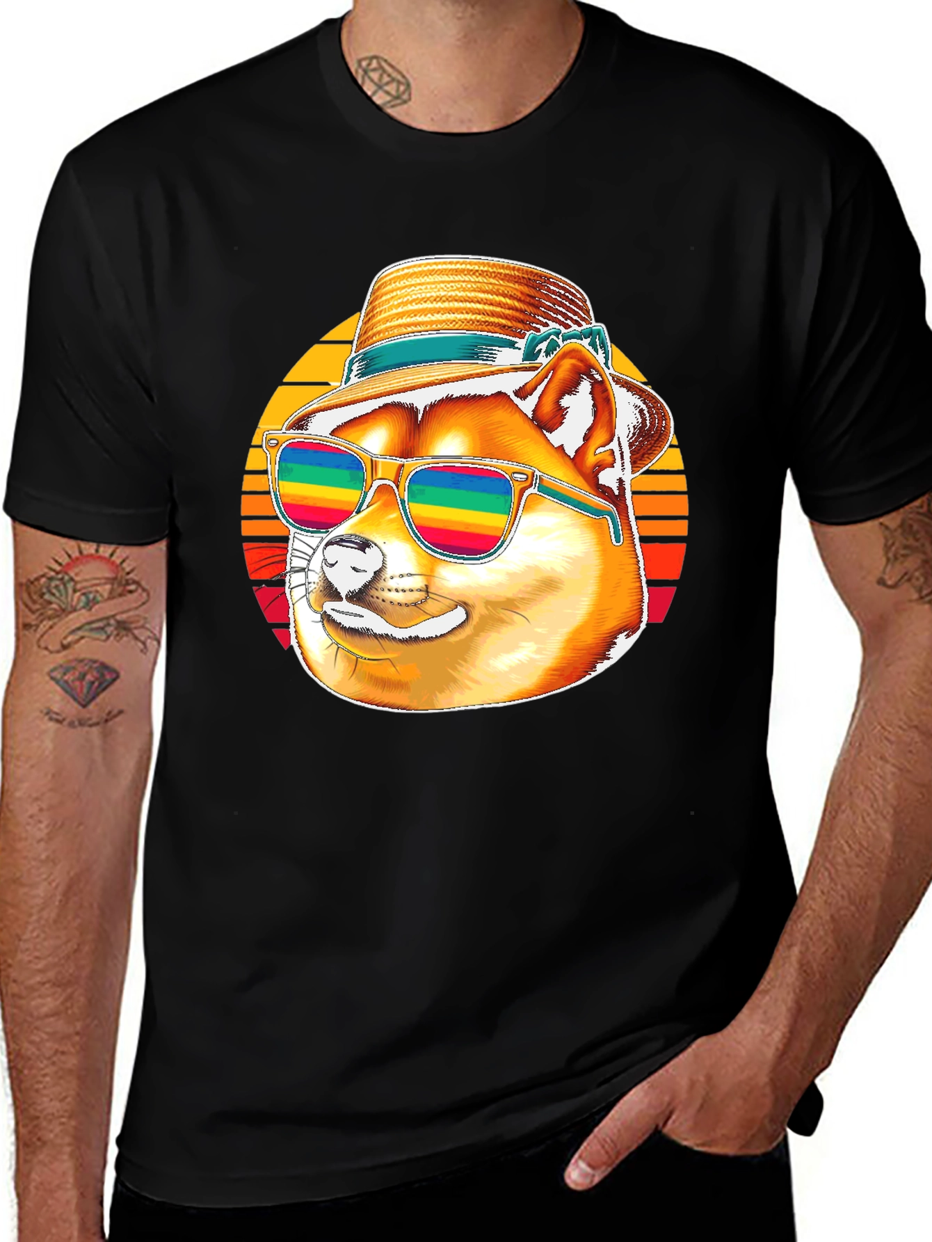 Cool Doge T-Shirt - Retro Summer Vibes!