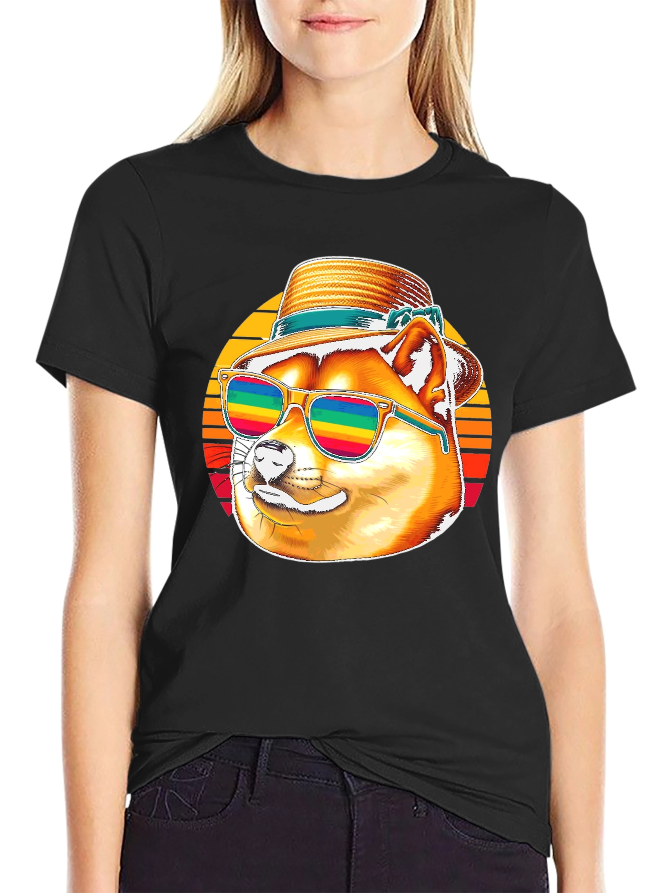 Cool Doge T-Shirt - Retro Summer Vibes!