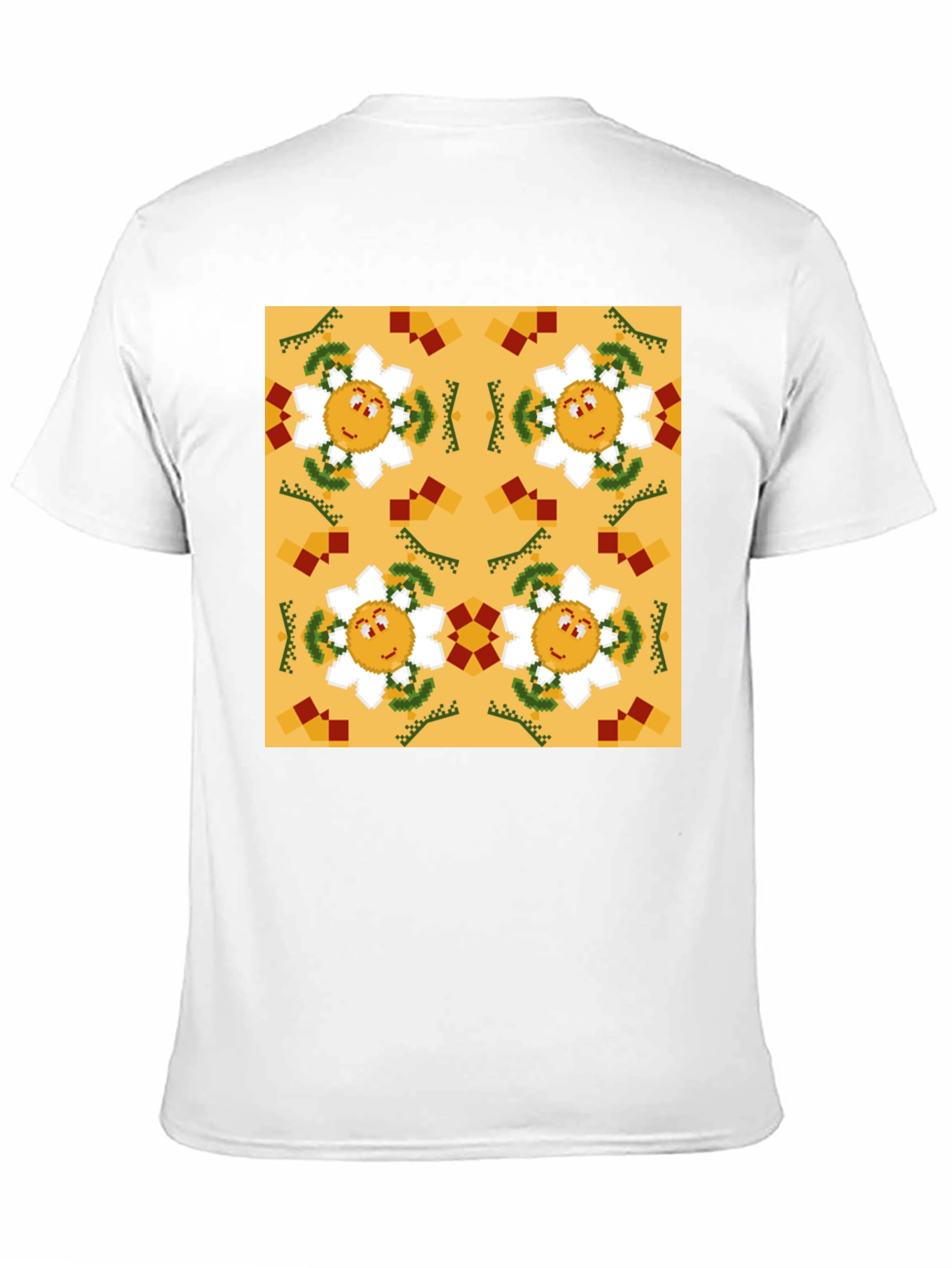 Retro Flower Pattern Graphic Tee
