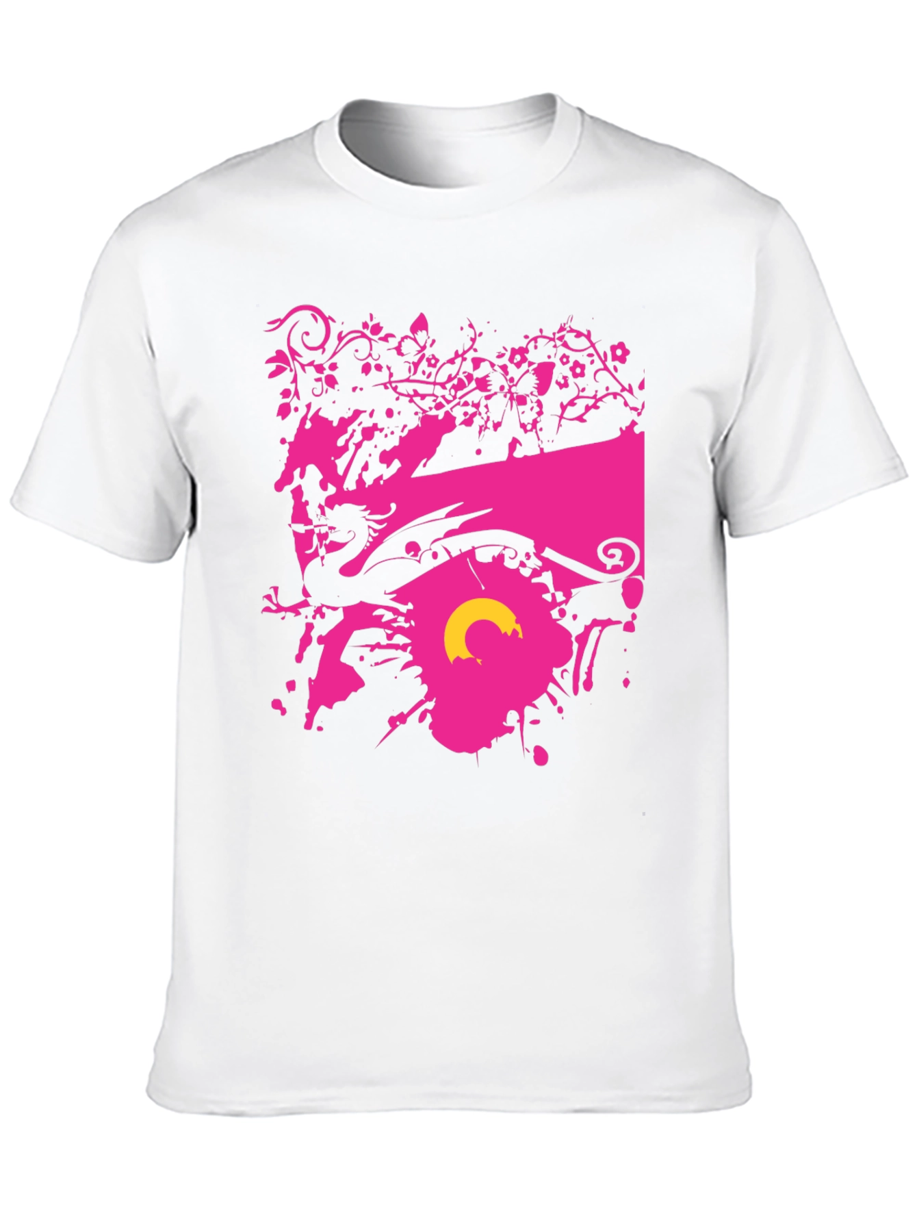 Graphic Print Black Tee