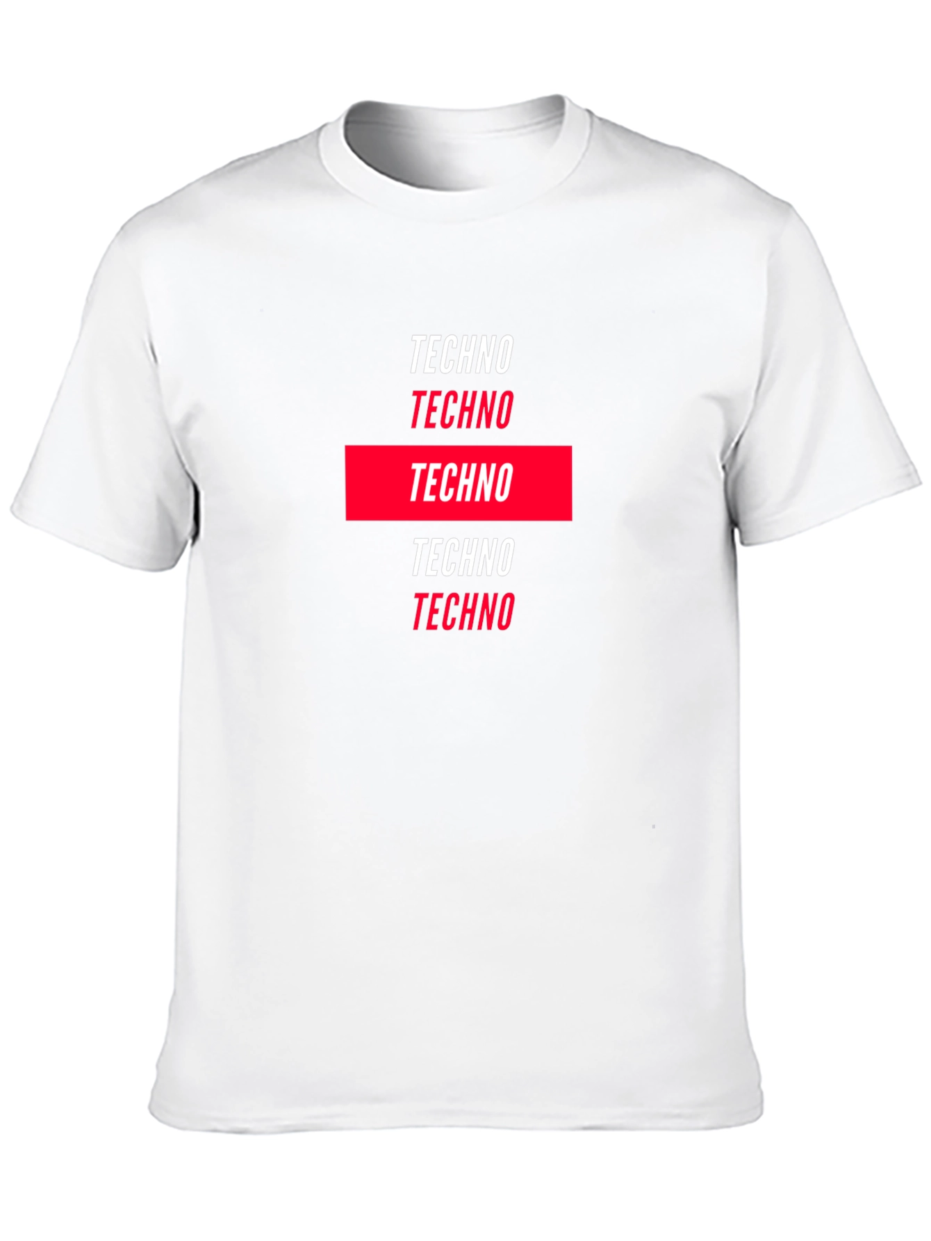 Techno Graphic Print Black T-Shirt