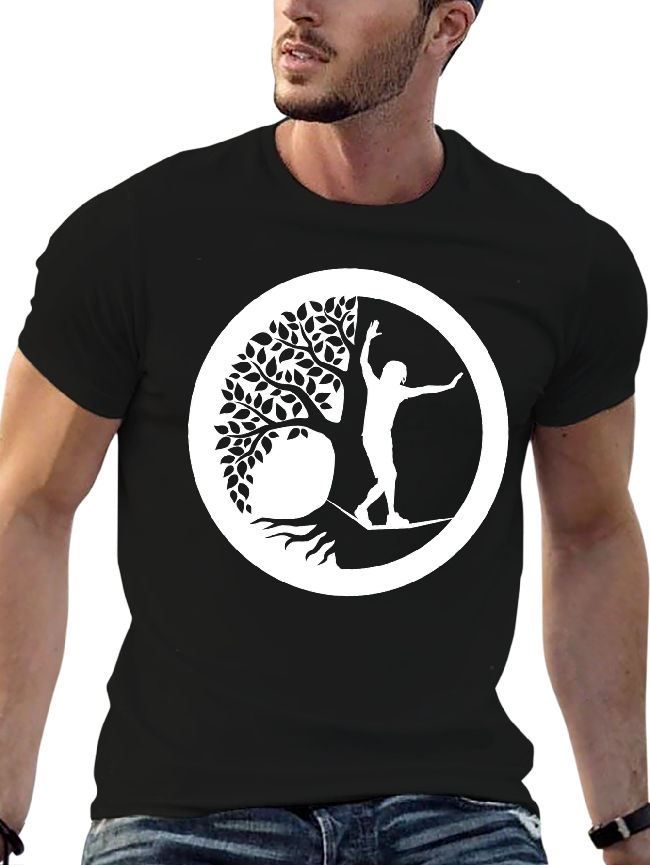 Tree of Life Slackline T-Shirt - Black