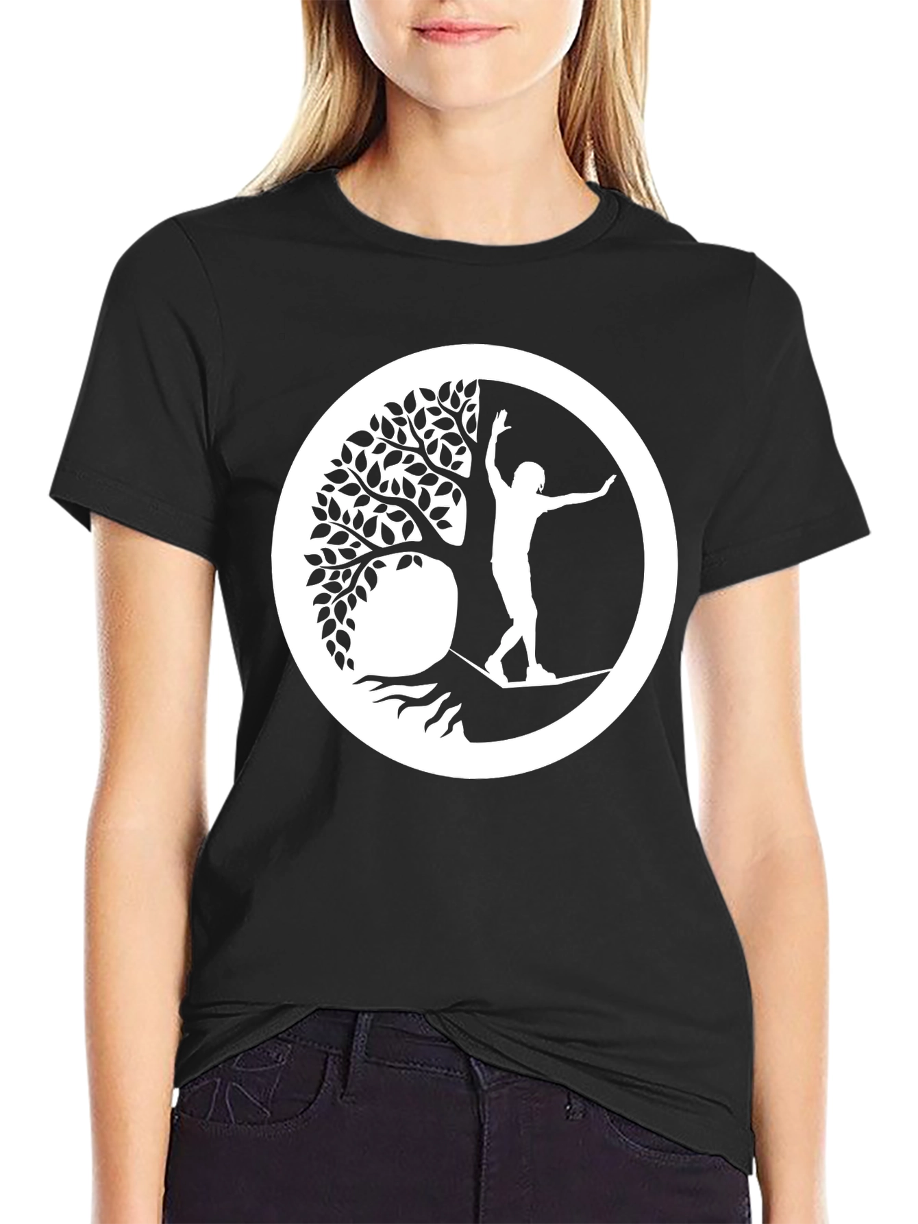 Tree of Life Slackline T-Shirt - Black