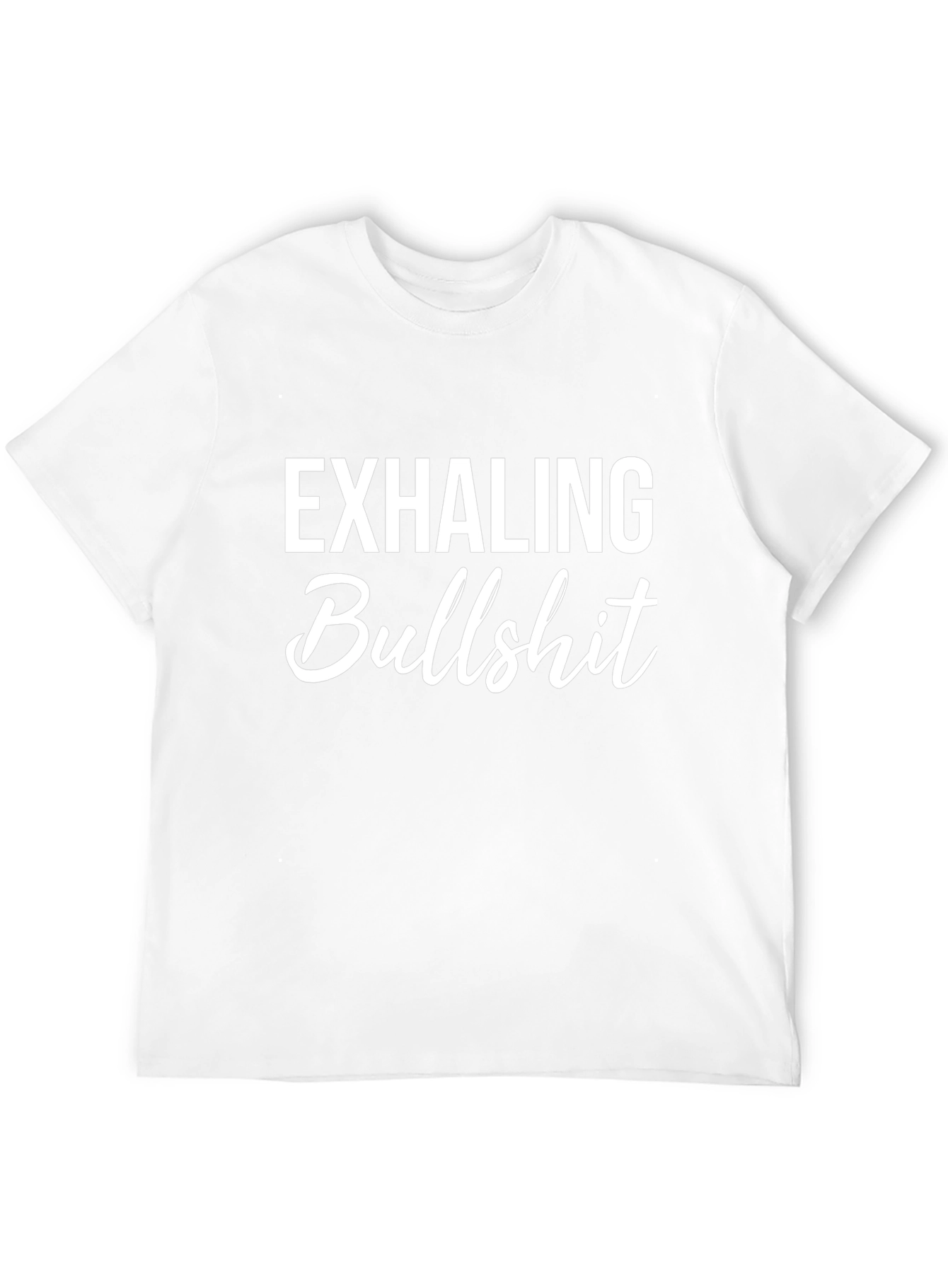 Exhaling Bullshit Graphic Tee - Black Cotton Casual