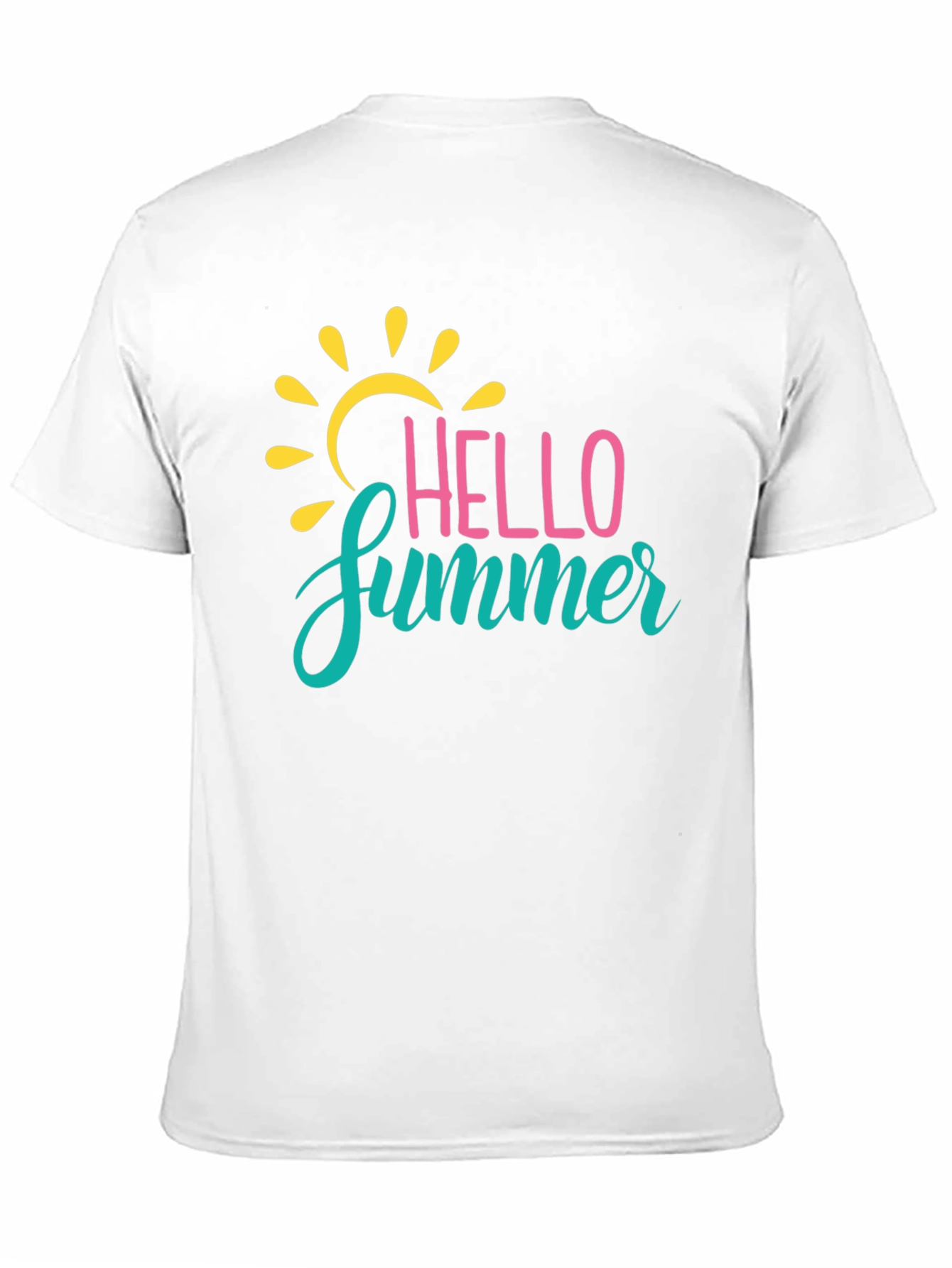 Hello Summer Graphic Tee - Black Crew Neck