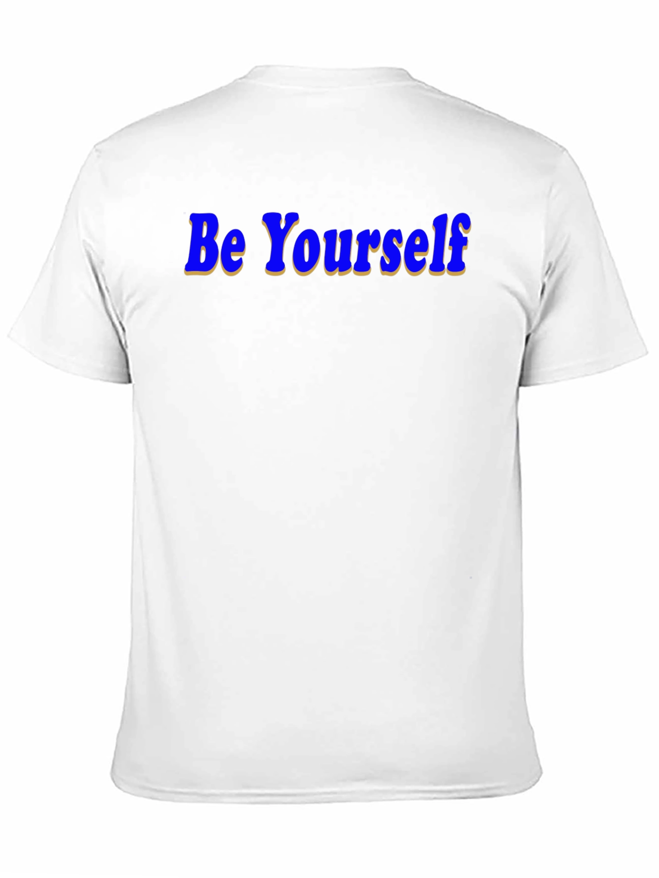 Be Yourself T-Shirt - Blue Graphic Design on Black