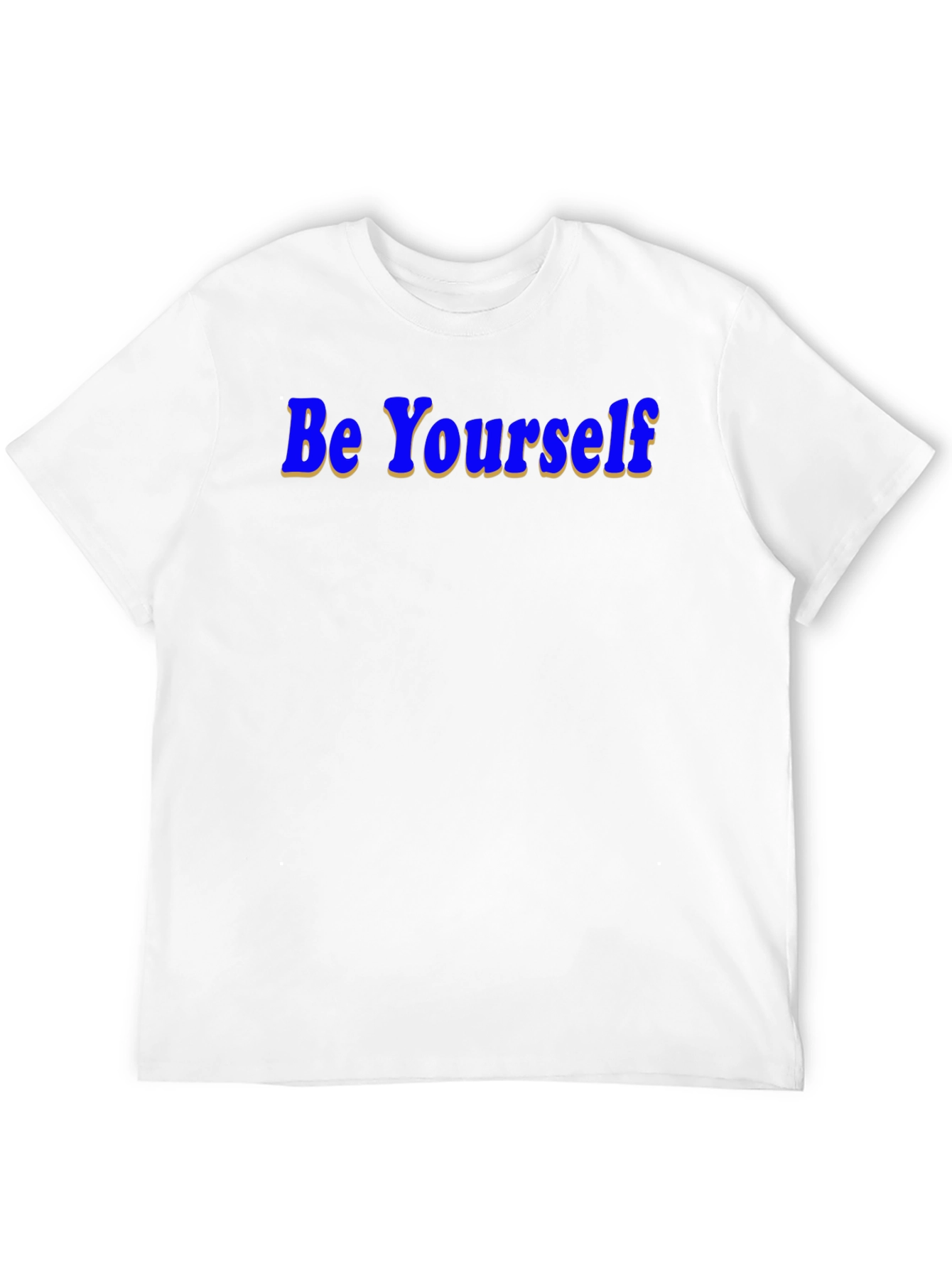 Be Yourself T-Shirt - Blue Graphic Design on Black