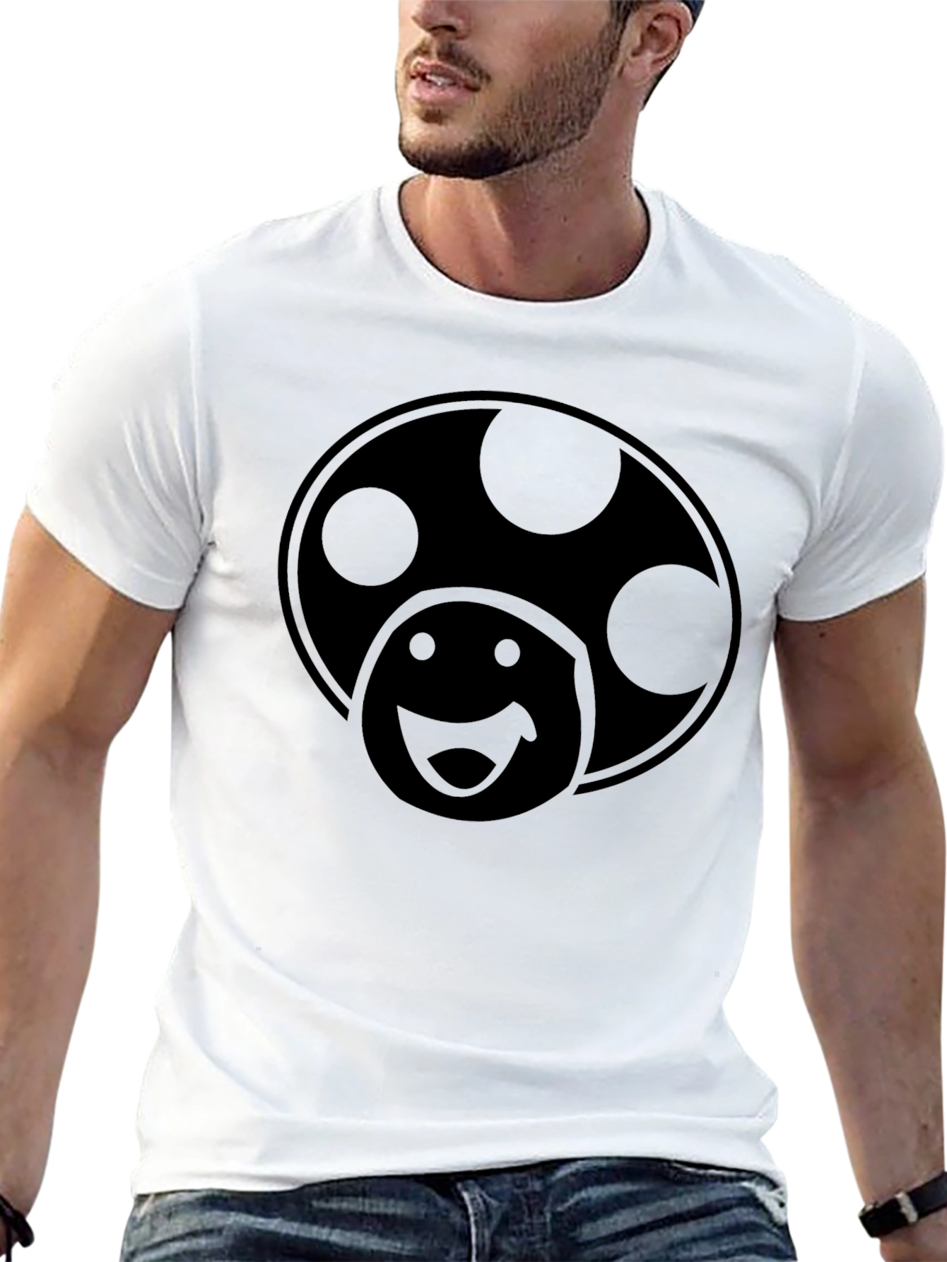 Mushroom Graphic Black T-Shirt