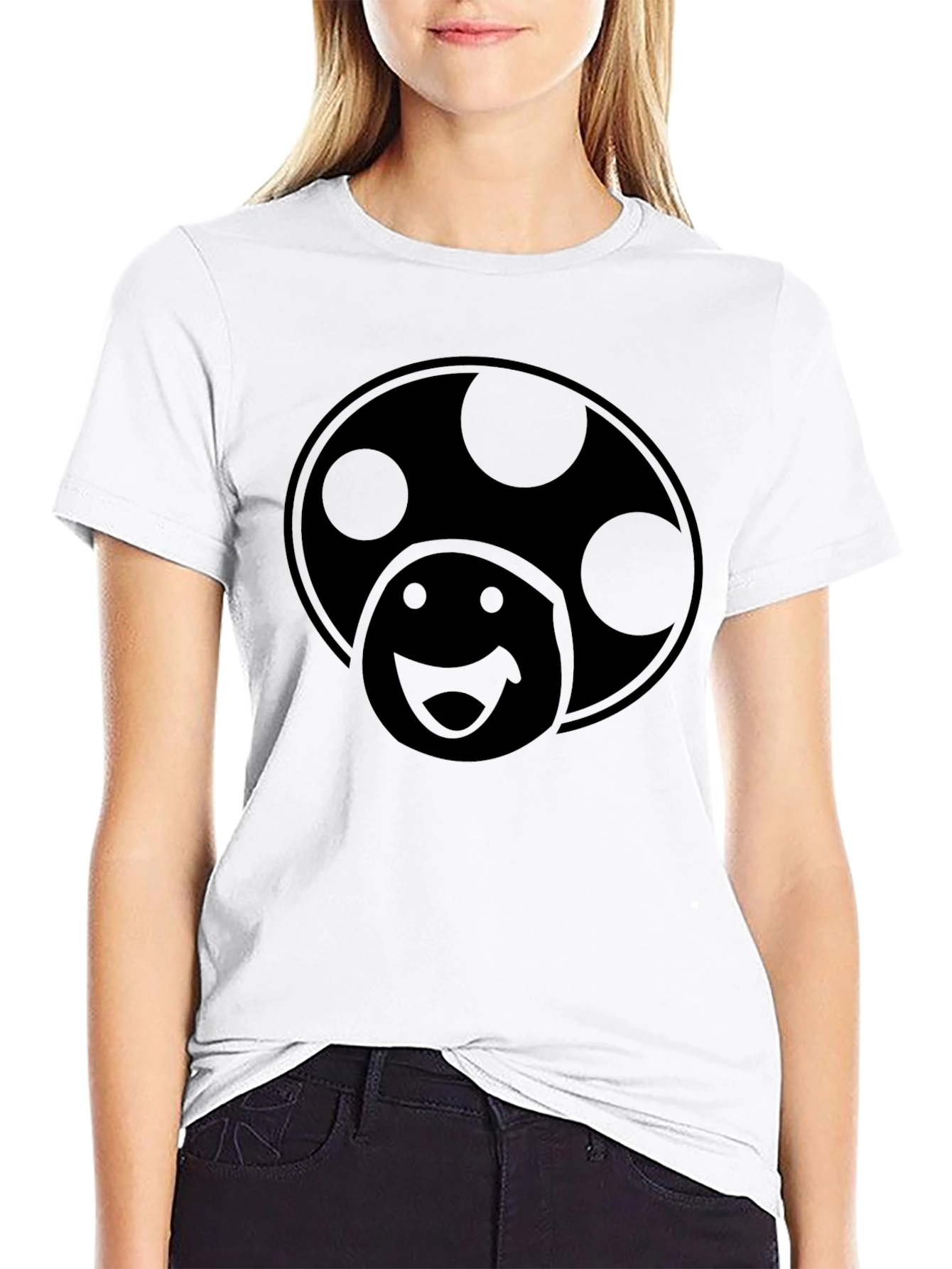 Mushroom Graphic Black T-Shirt