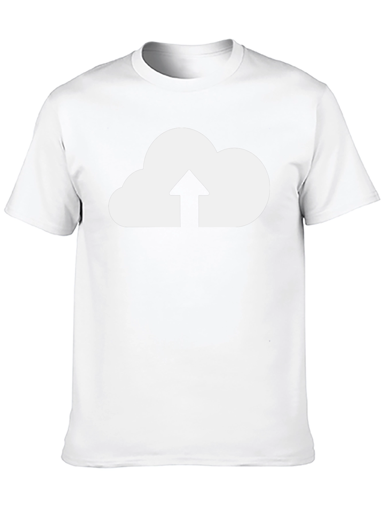 Cloud Upload Graphic Tee - Black Cotton T-Shirt