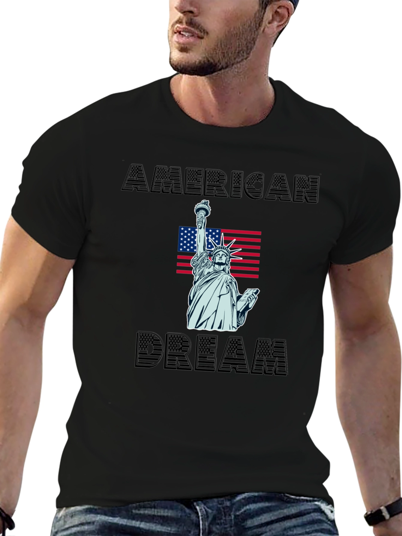 American Dream Graphic Tee - Statue of Liberty T-Shirt