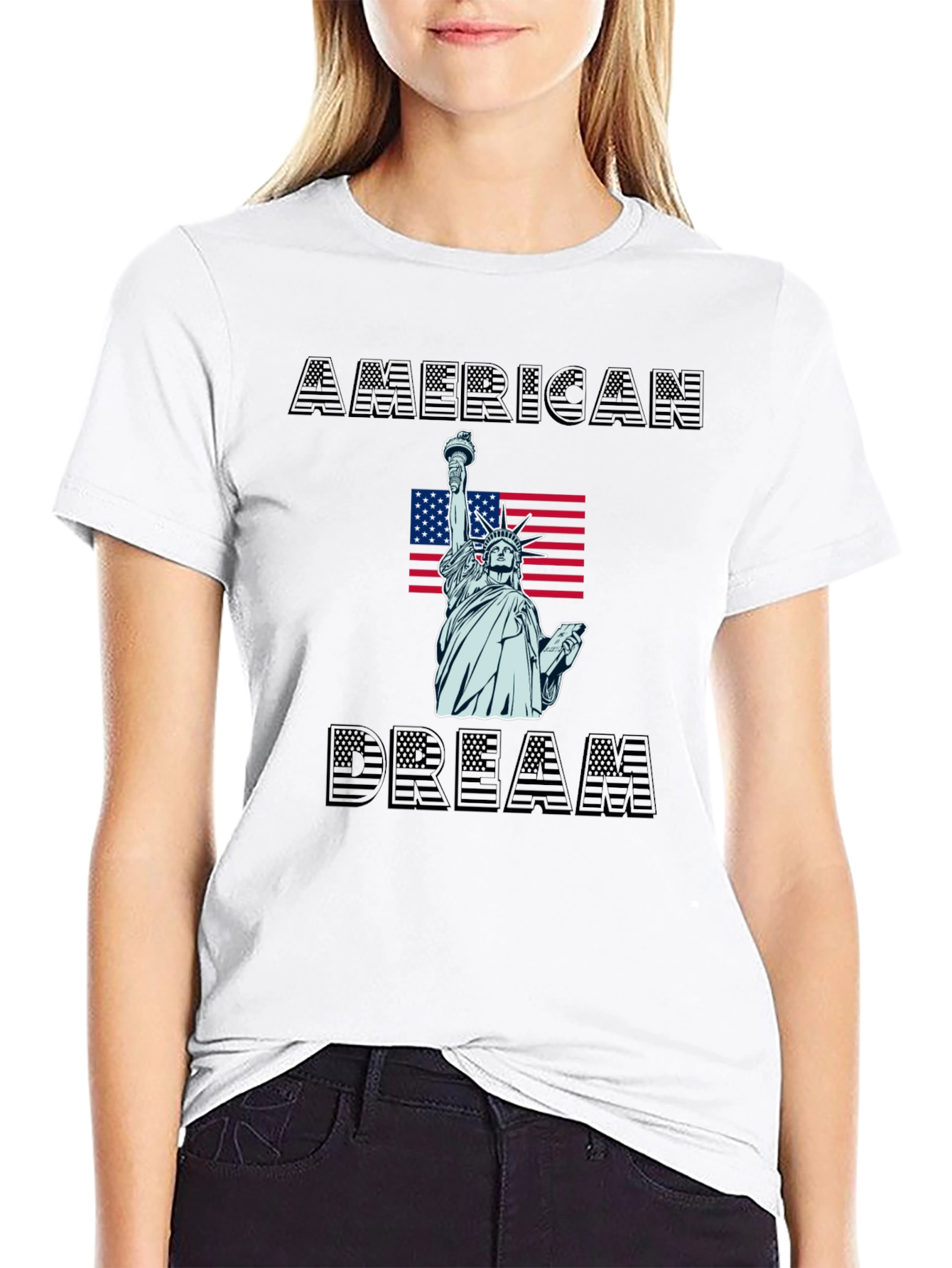 American Dream Graphic Tee - Statue of Liberty T-Shirt