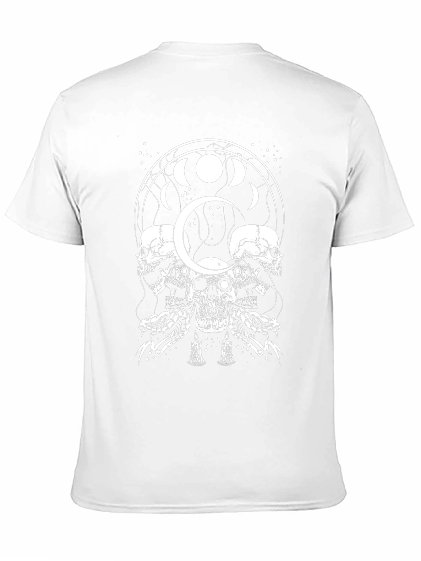 Skull & Snake Graphic T-Shirt - Moon Phase Design