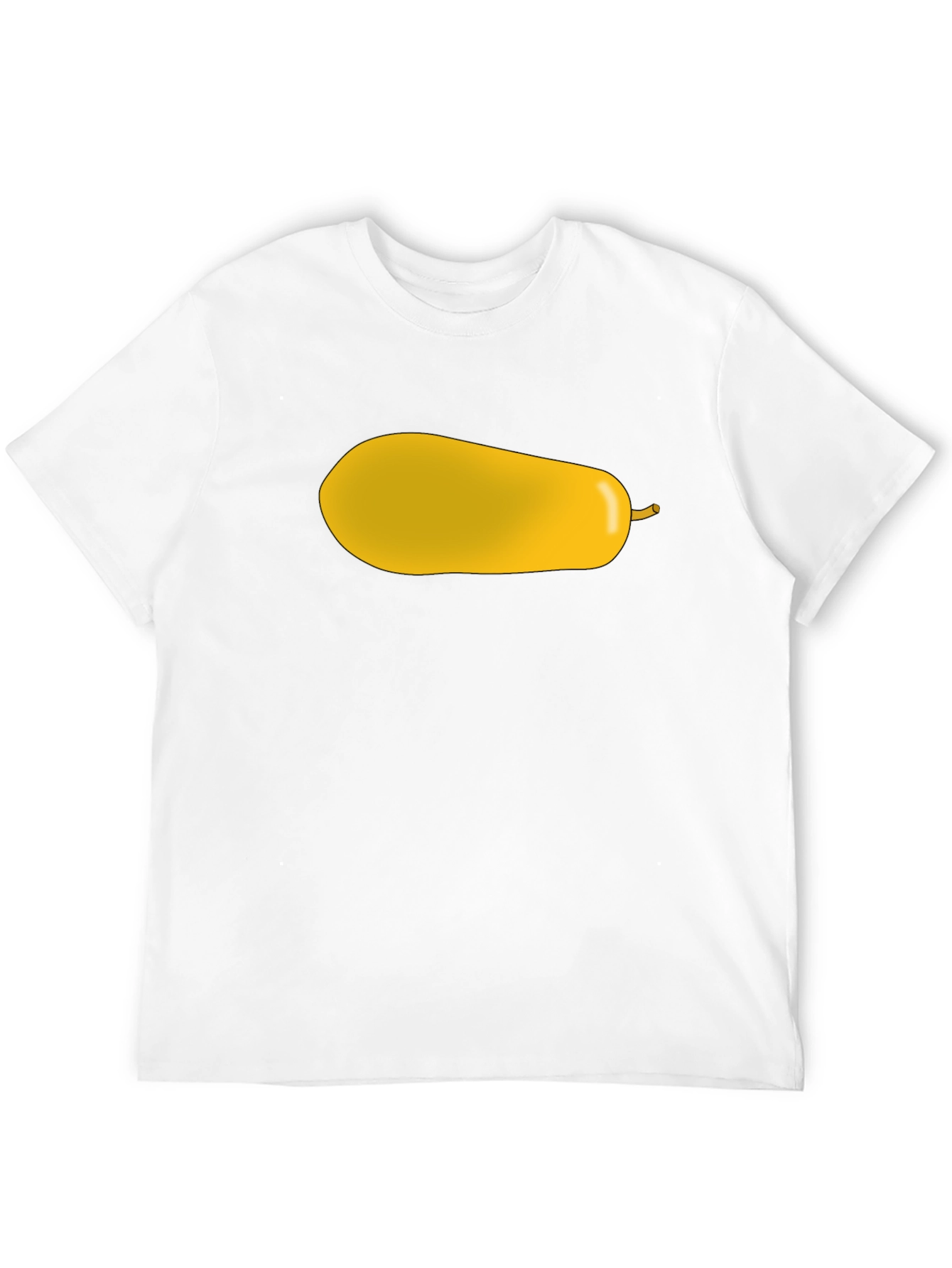 Yellow Pear Graphic Print Black T-Shirt