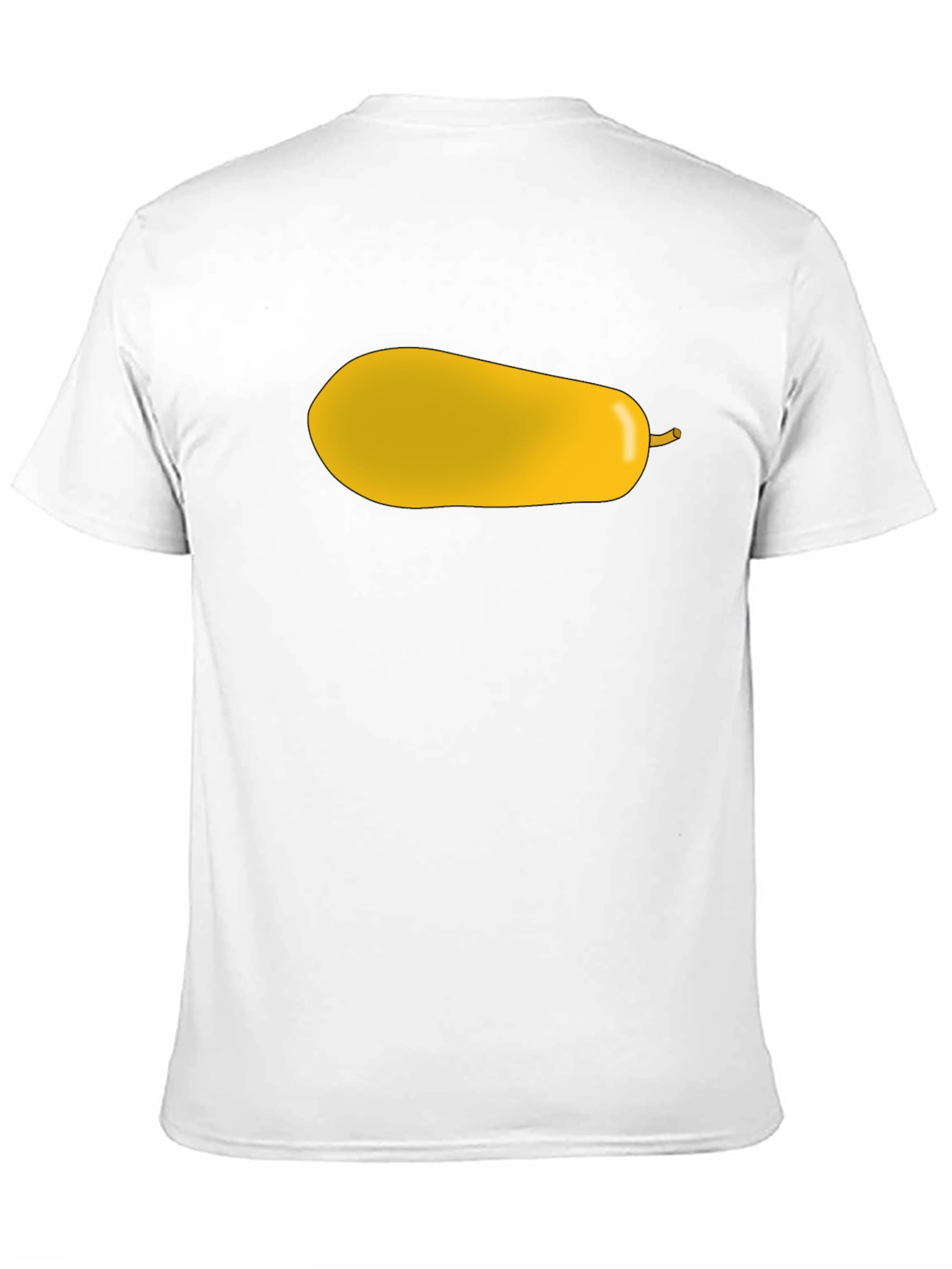 Yellow Pear Graphic Print Black T-Shirt