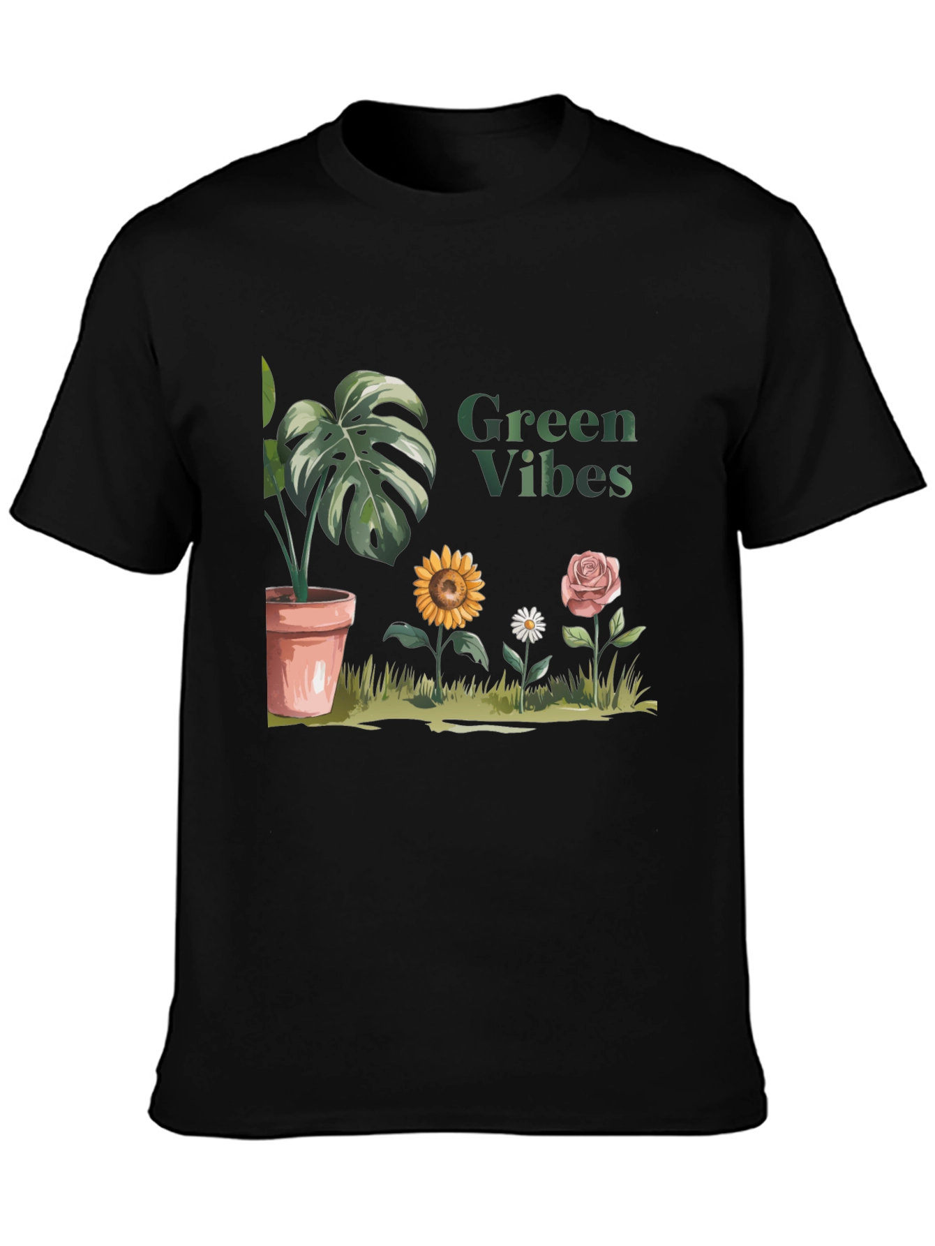 Green Vibes Graphic Tee - Stylish and Comfy