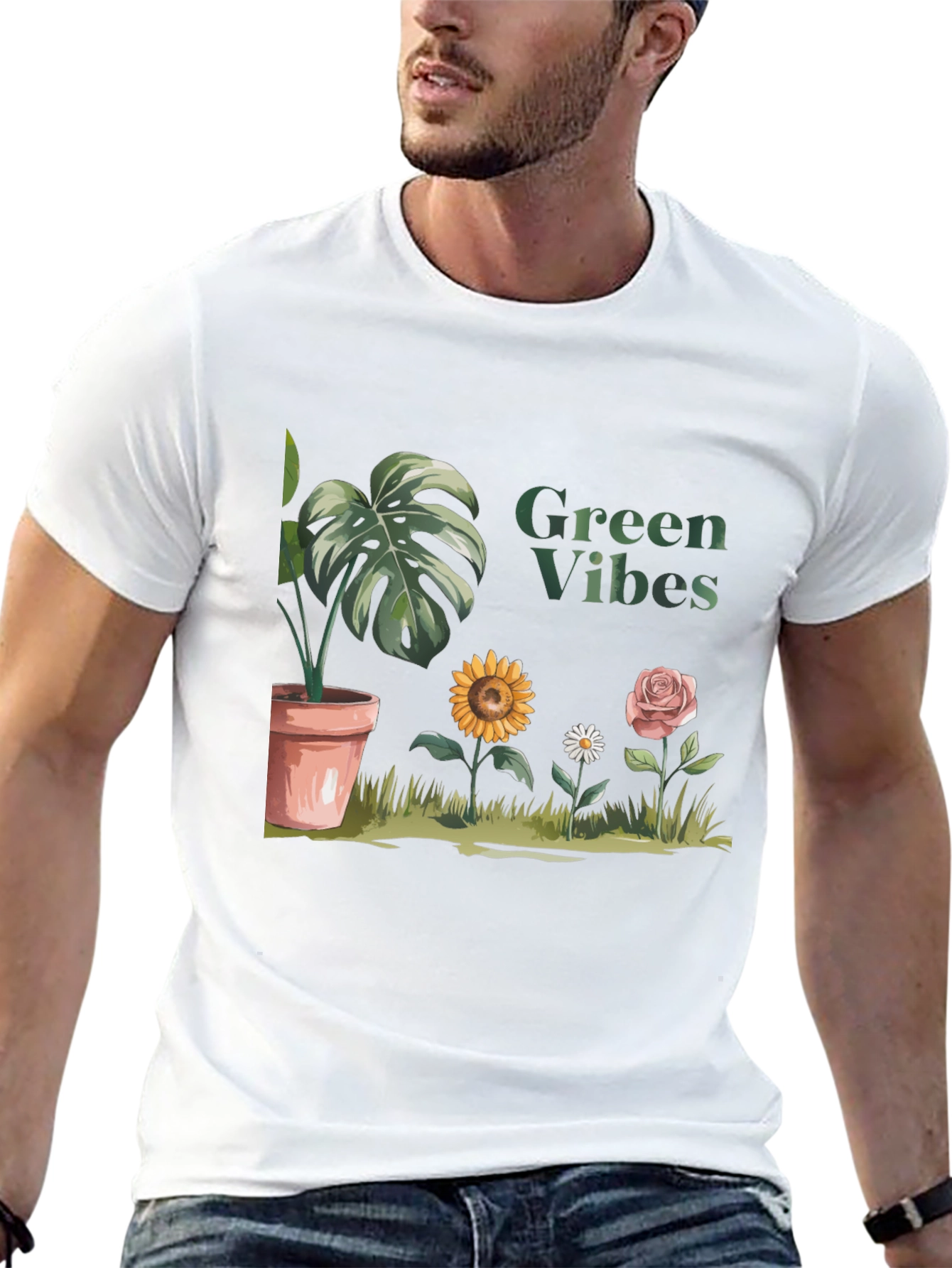 Green Vibes Graphic Tee - Stylish and Comfy