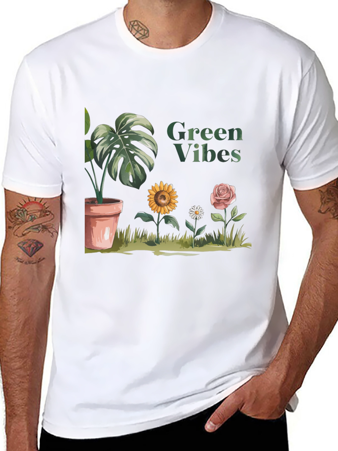 Green Vibes Graphic Tee - Stylish and Comfy